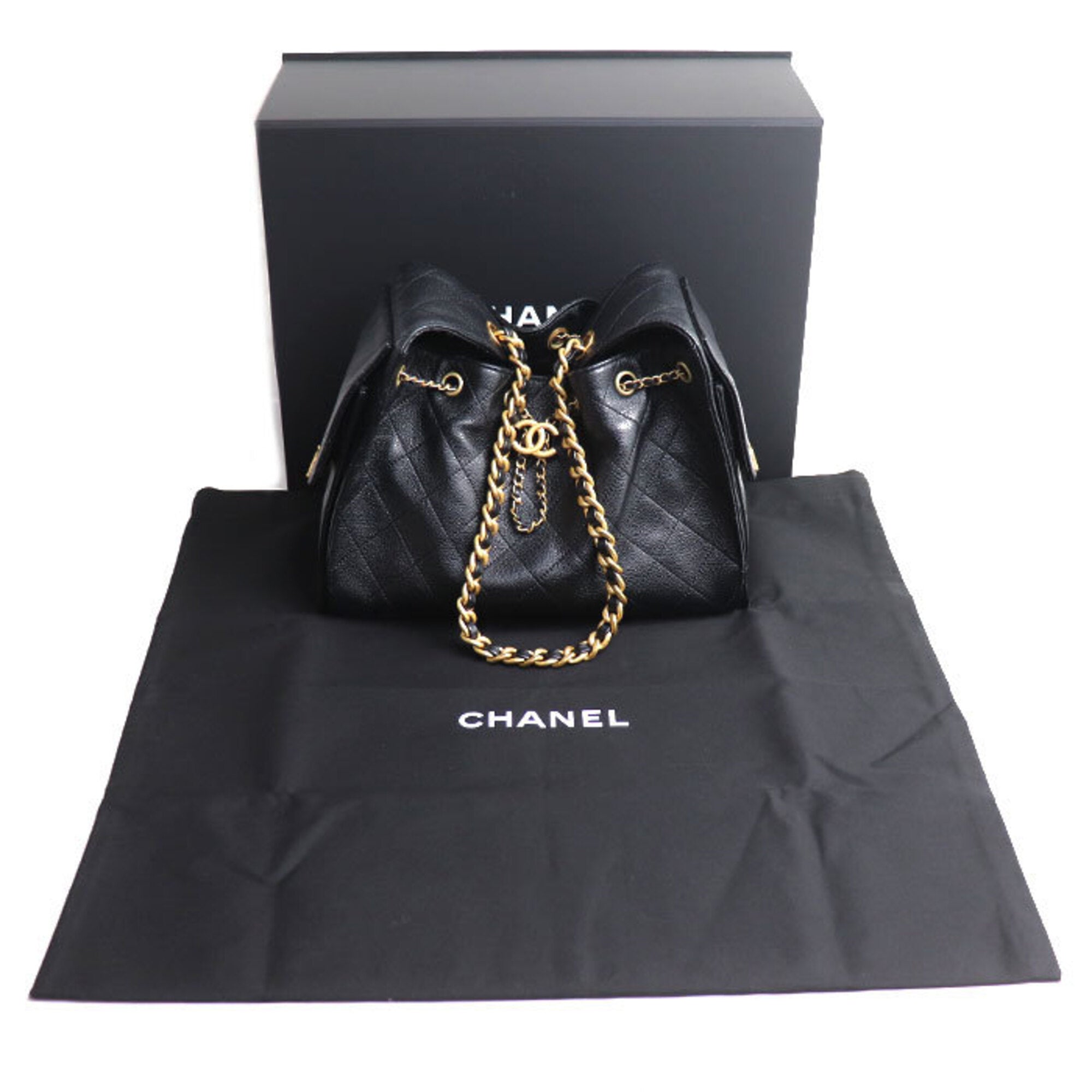 Chanel Black Leather Shoulder Bag