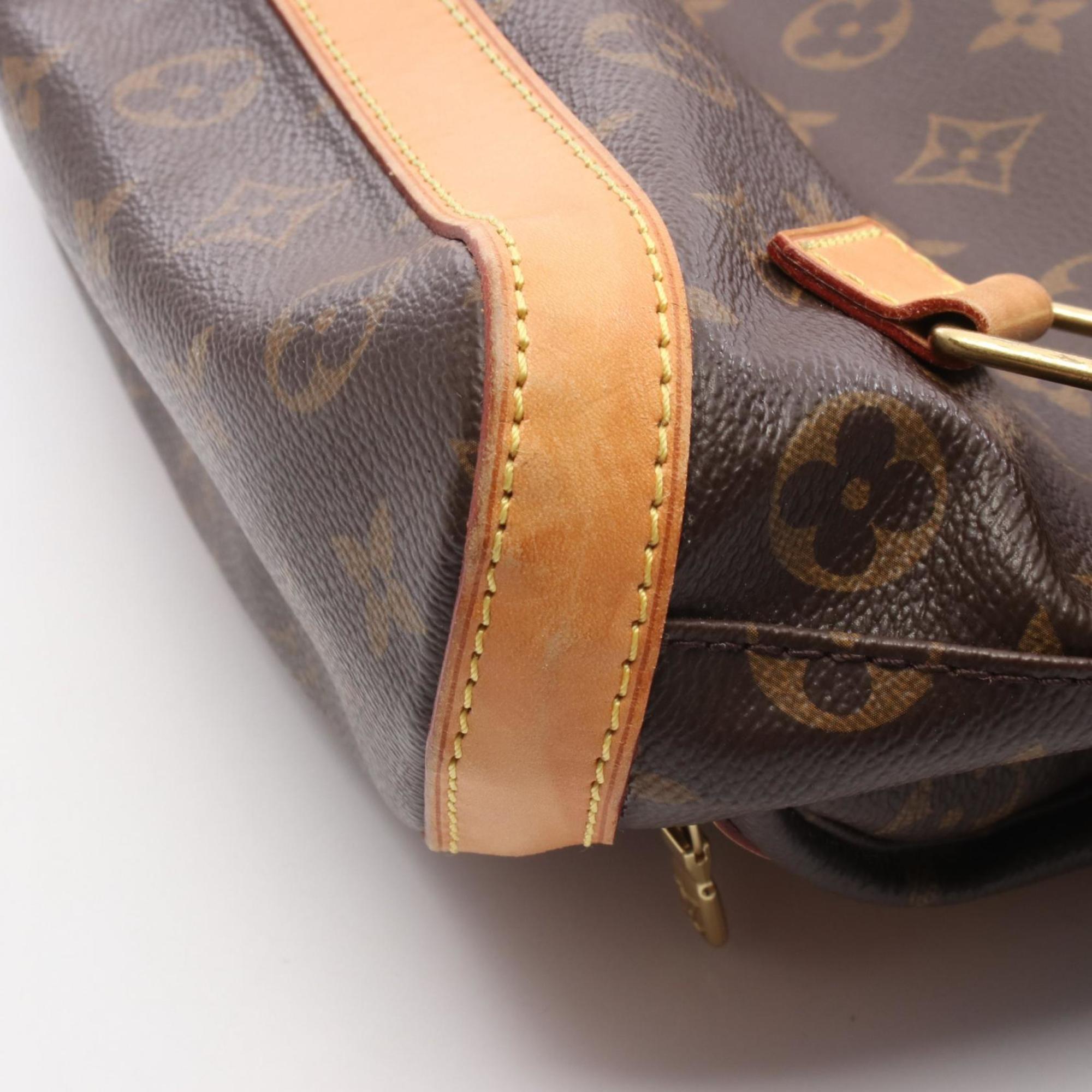 Louis Vuitton Brown Coated Canvas Leather Backpack