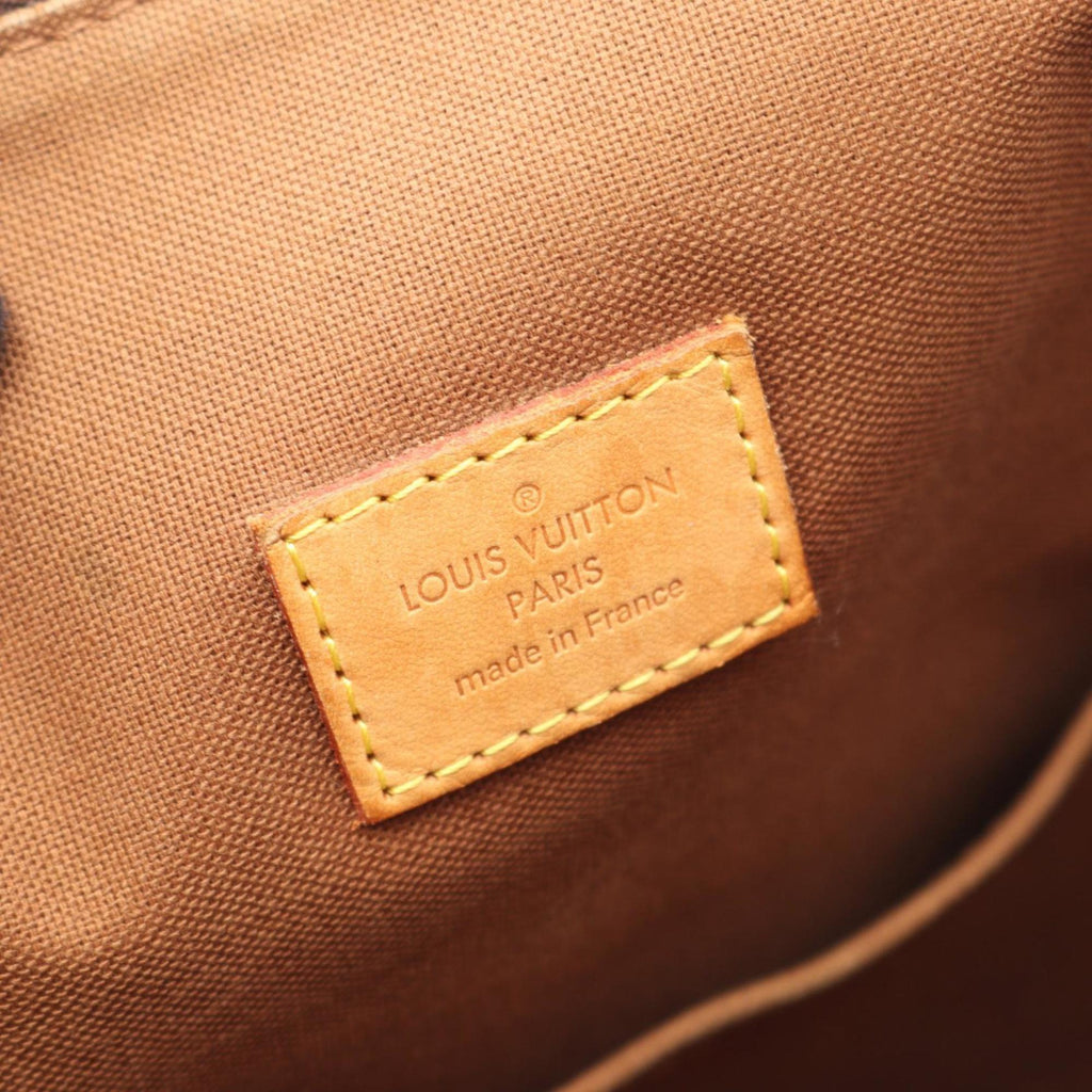 Louis Vuitton Monogram Brown Coated Canvas Leather Tote Bag