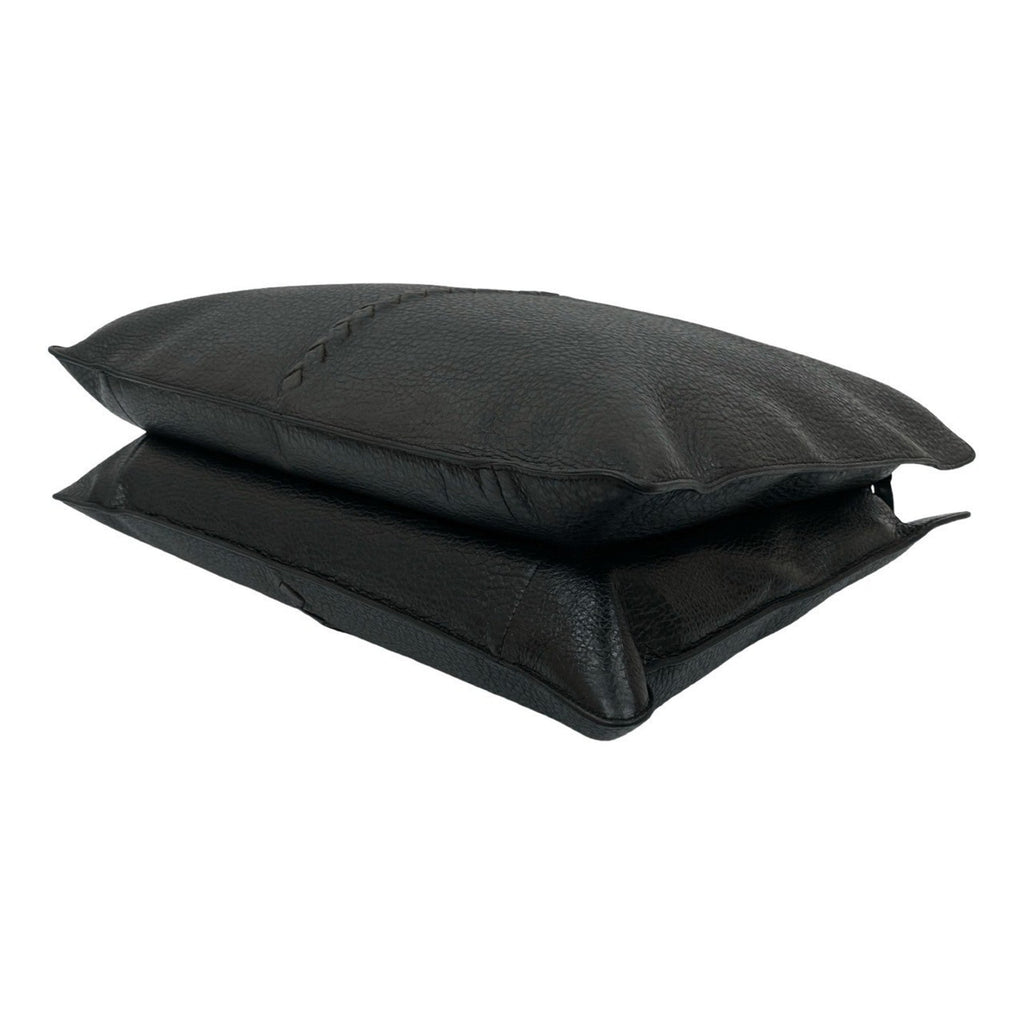 Bottega Veneta Black Leather Handbag Tote Bag