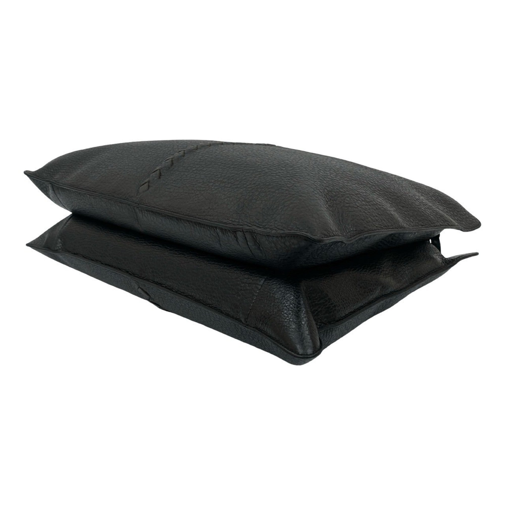 Bottega Veneta Black Leather Handbag Tote Bag