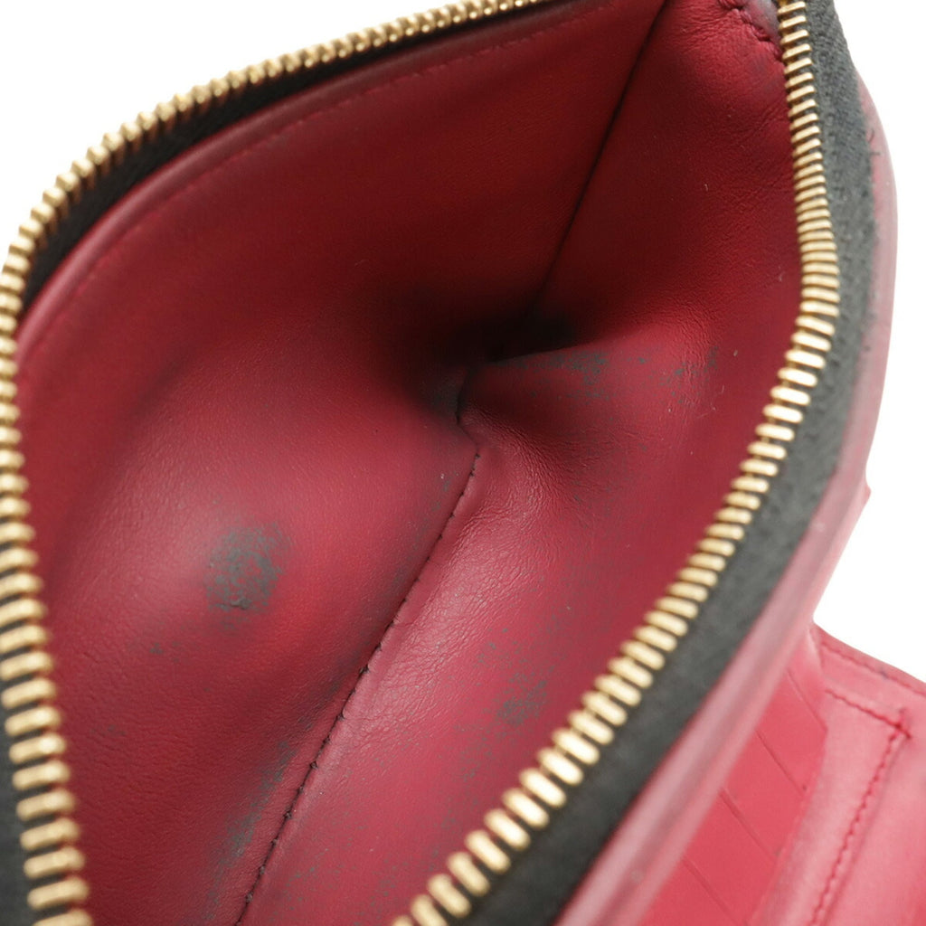 Louis Vuitton Black Galle Hot Pink Noir Leather Wallet (Tri-Fold)