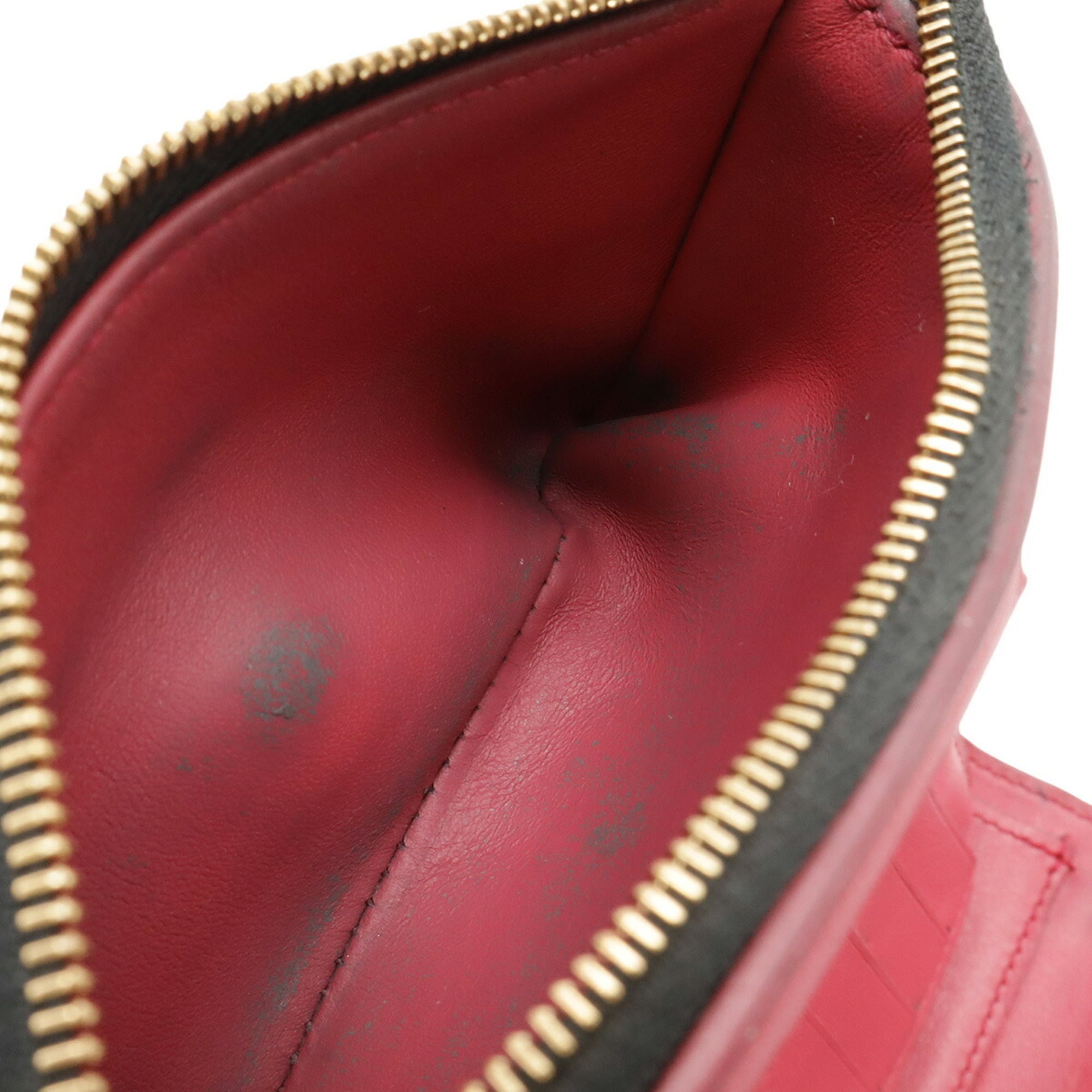 Louis Vuitton Black Galle Hot Pink Noir Leather Wallet (Tri-Fold)