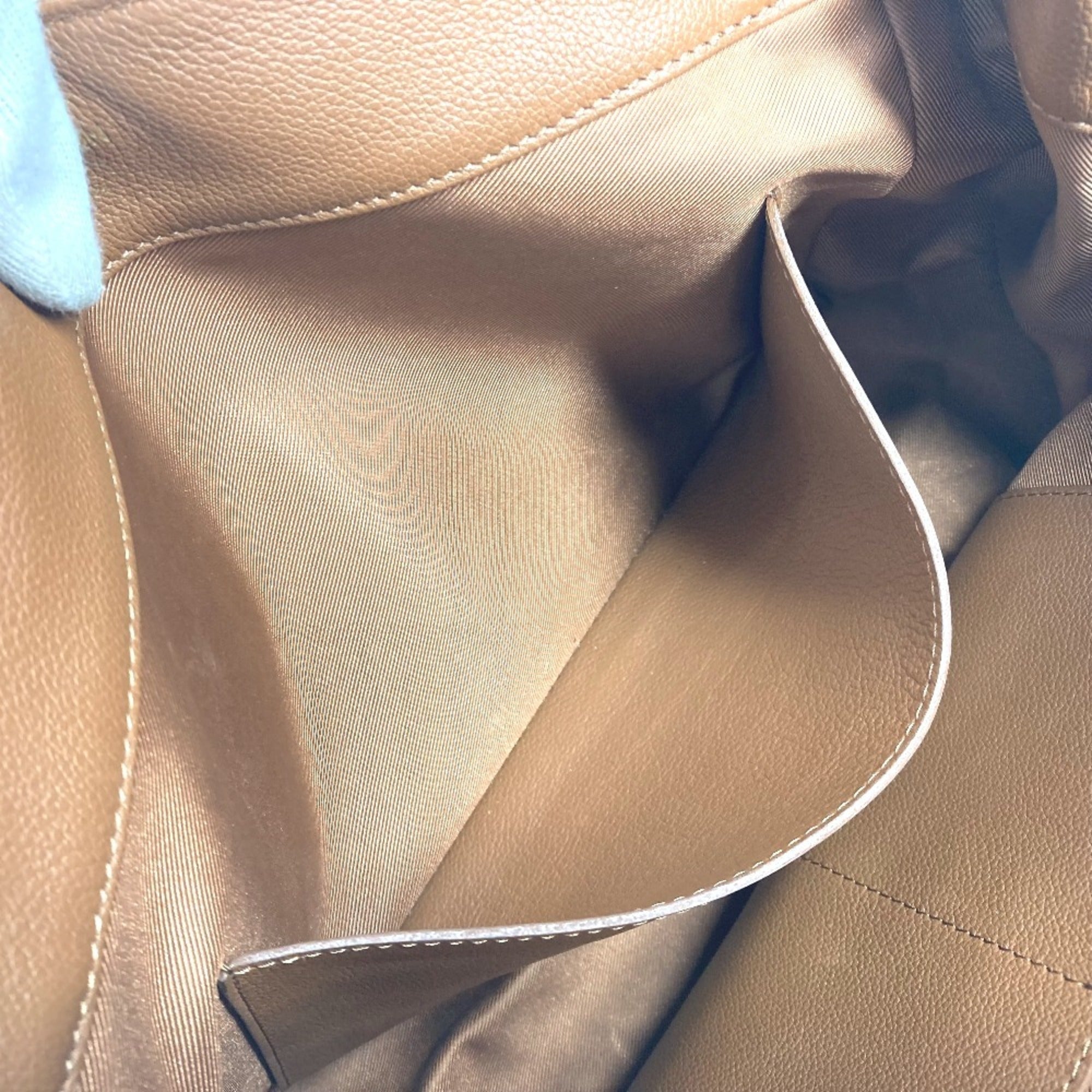 Louis Vuitton Brown Leather Shoulder Bag Tote Bag