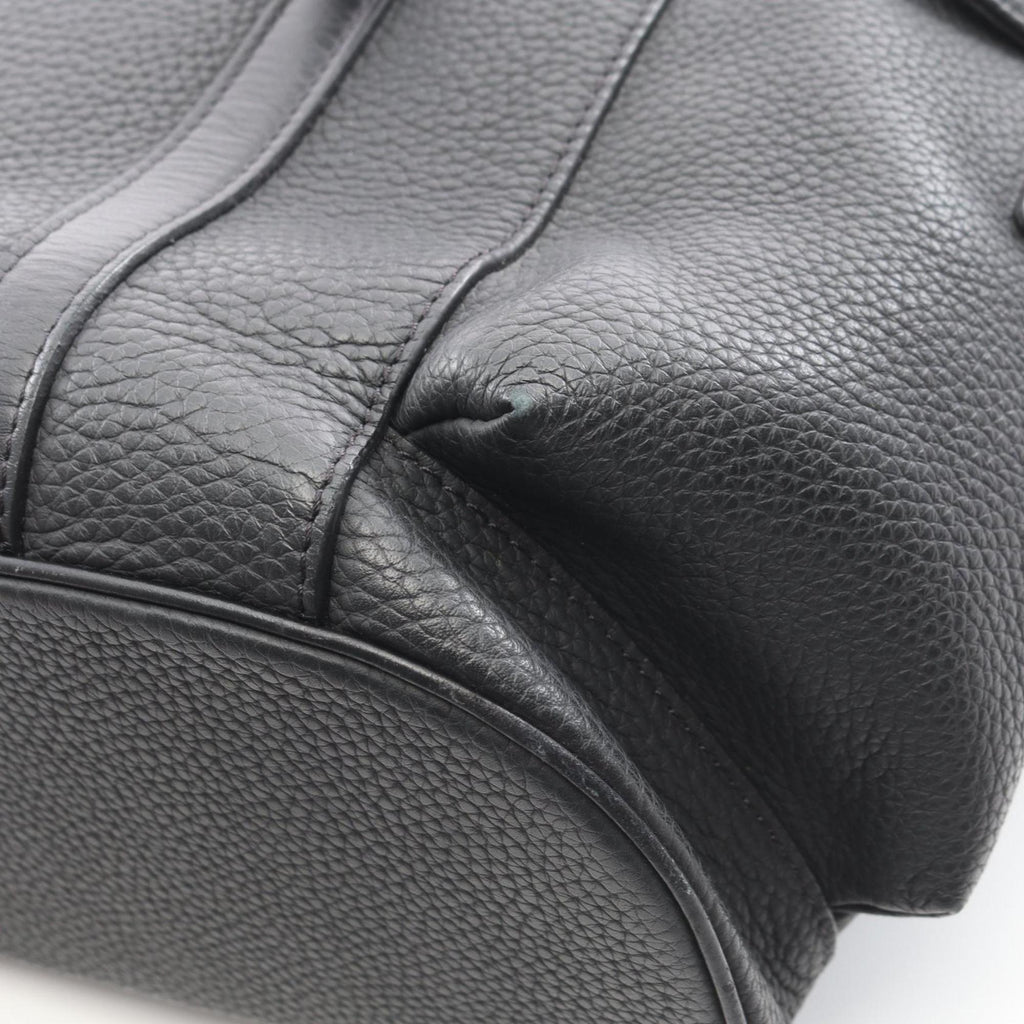 Louis Vuitton Black Leather Tote Bag