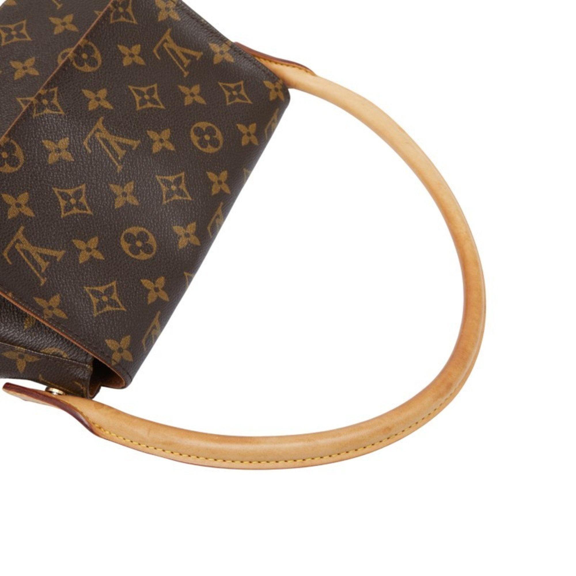 Louis Vuitton Brown Pvc Leather Handbag Shoulder Bag