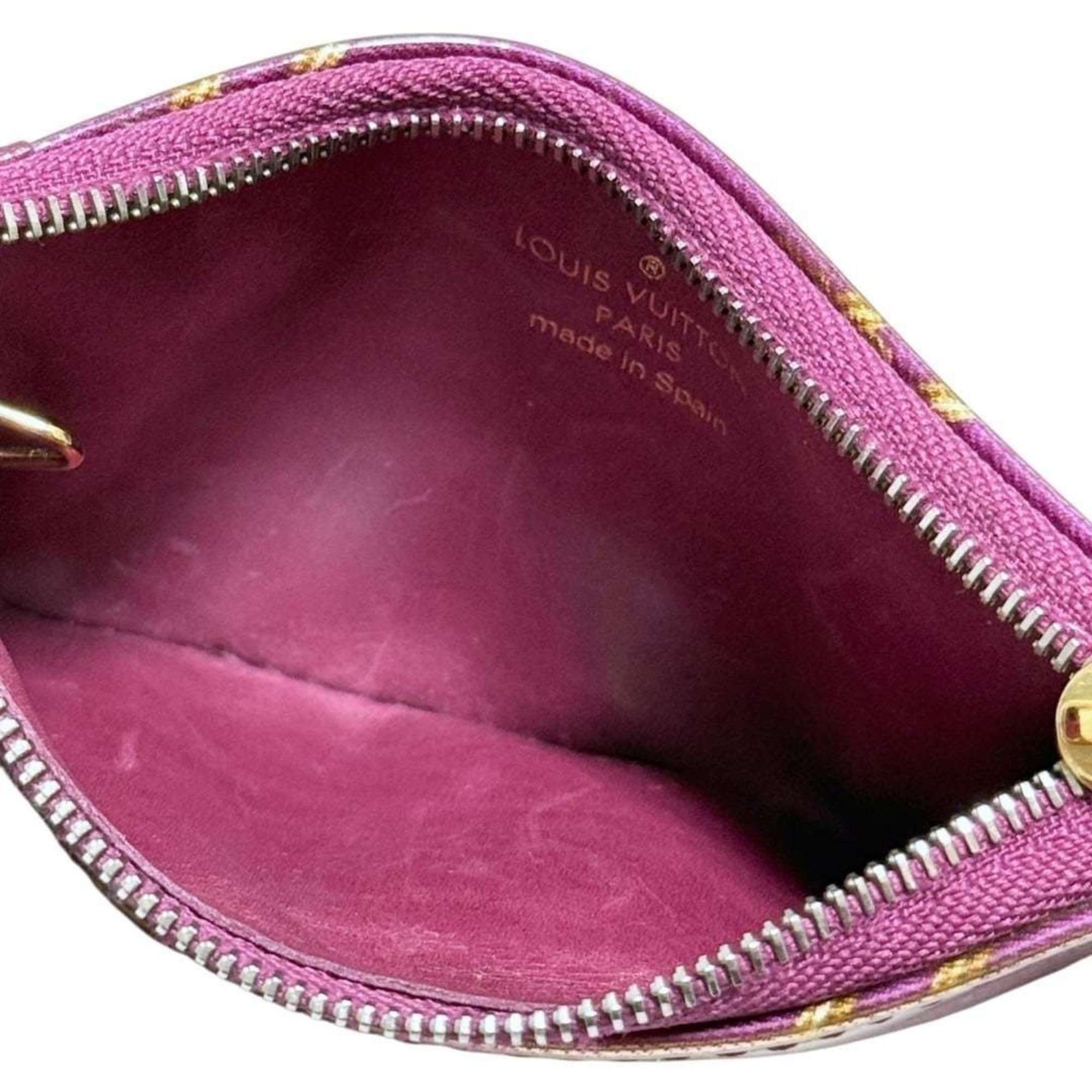 Louis Vuitton Red Color Wine Leather Coin Purse/Coin Case