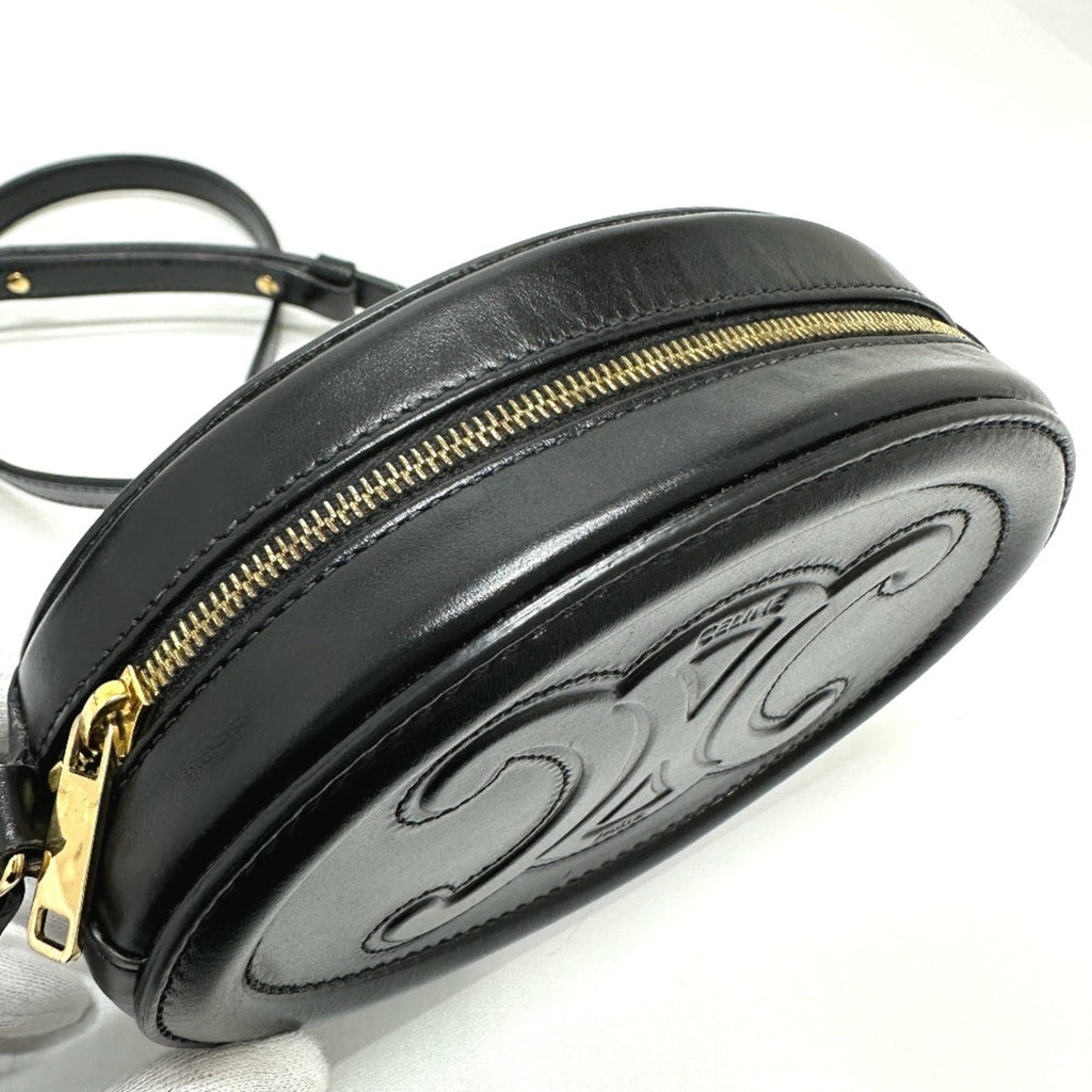 Celine Black Leather Shoulder Bag