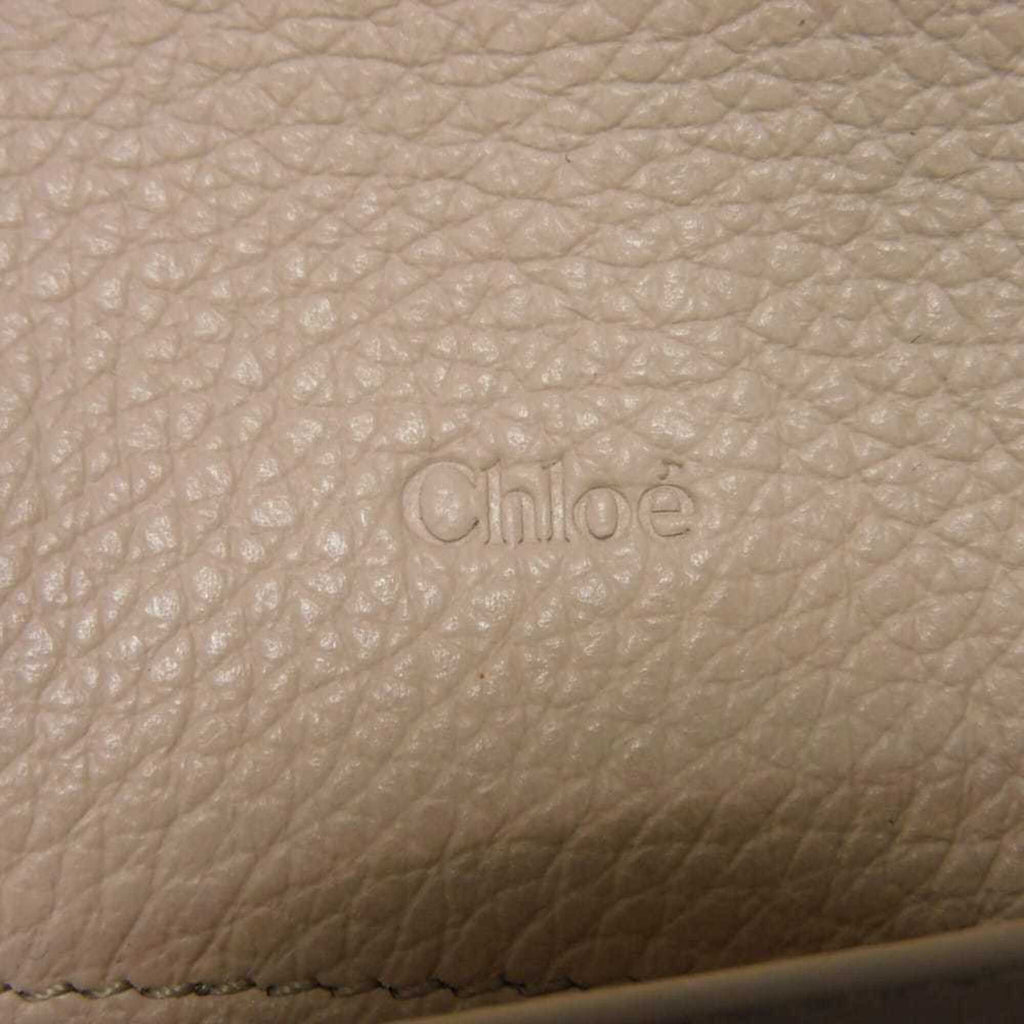 Chloé Gray Leather Long Wallet (Bi-Fold) (Pre-Owned)