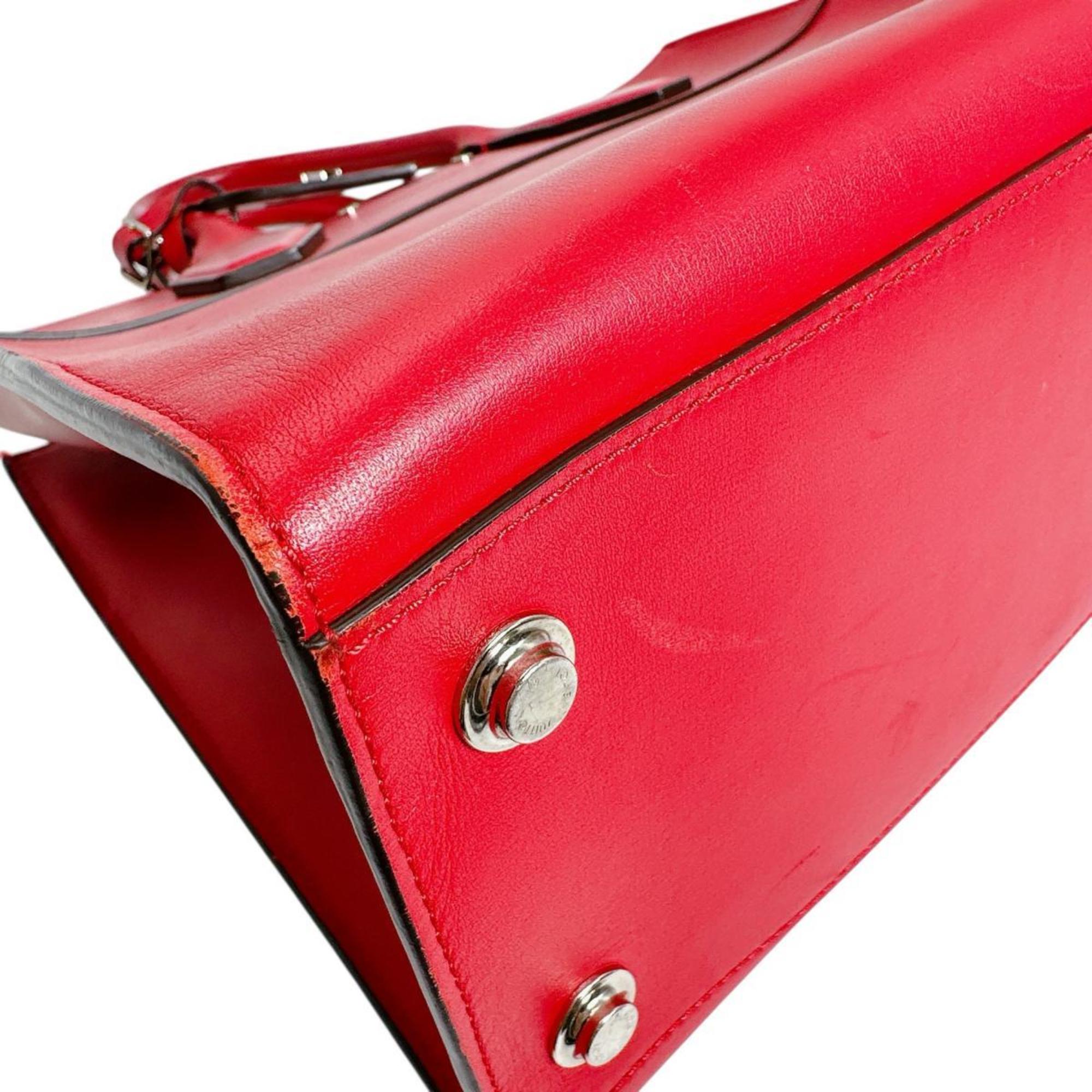 Louis Vuitton Red Color Leather Handbag