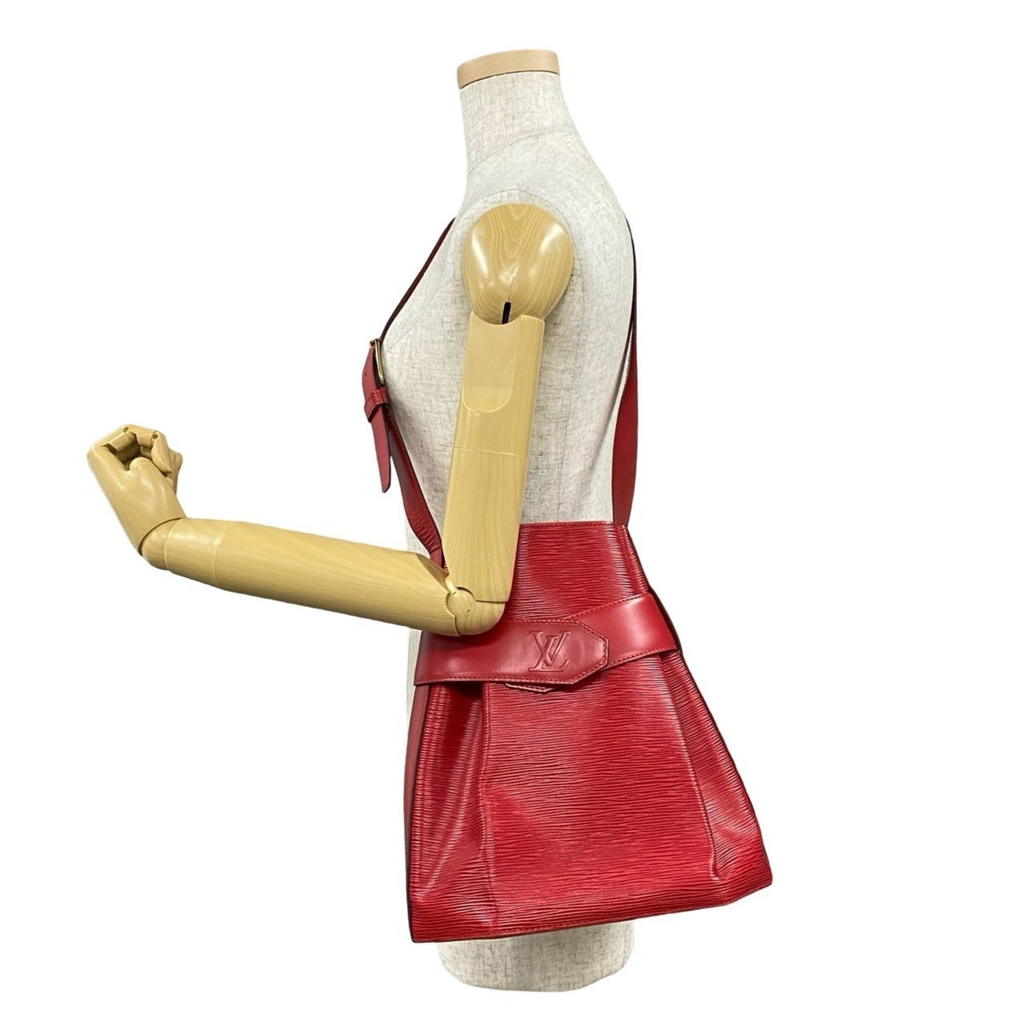 Louis Vuitton Red Color Epi Leather Shoulder Bag