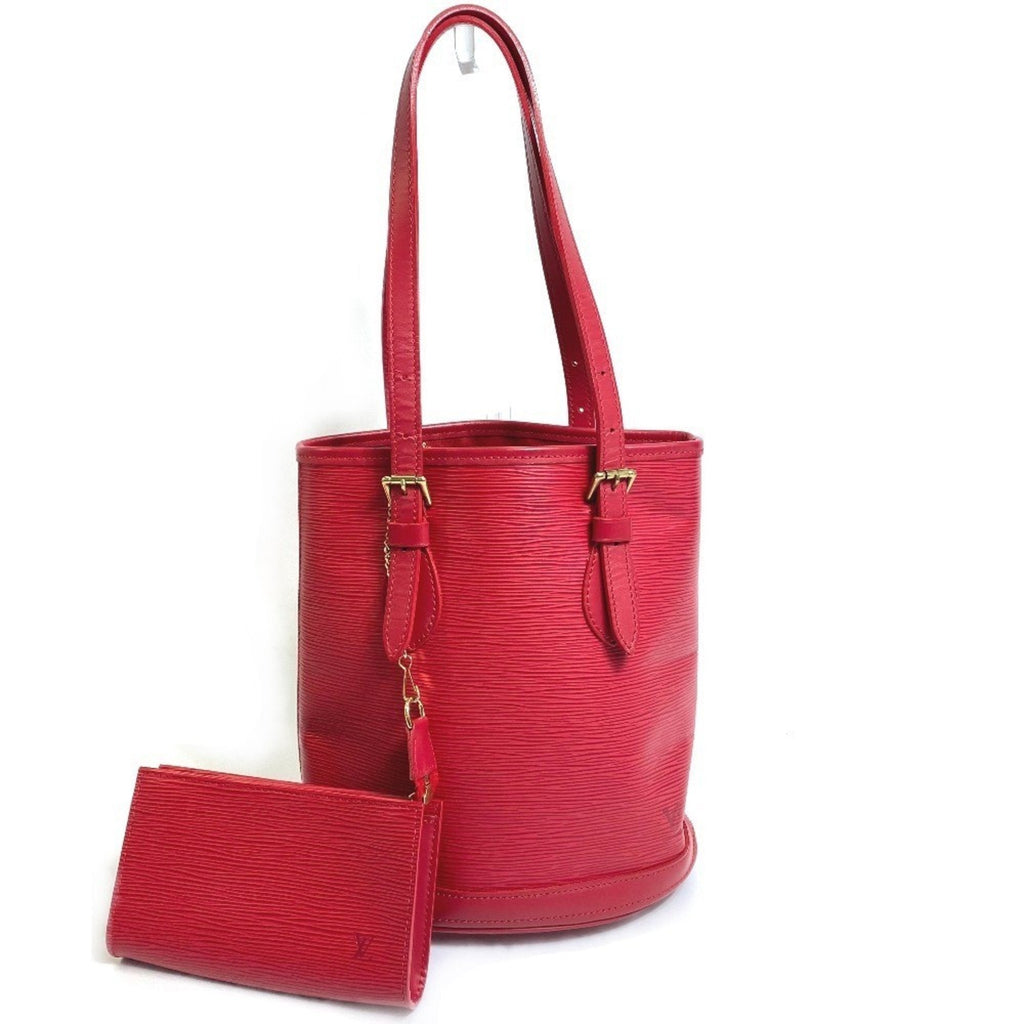 Louis Vuitton Red Color Rouge Epi Leather Pouch Shoulder Bag
