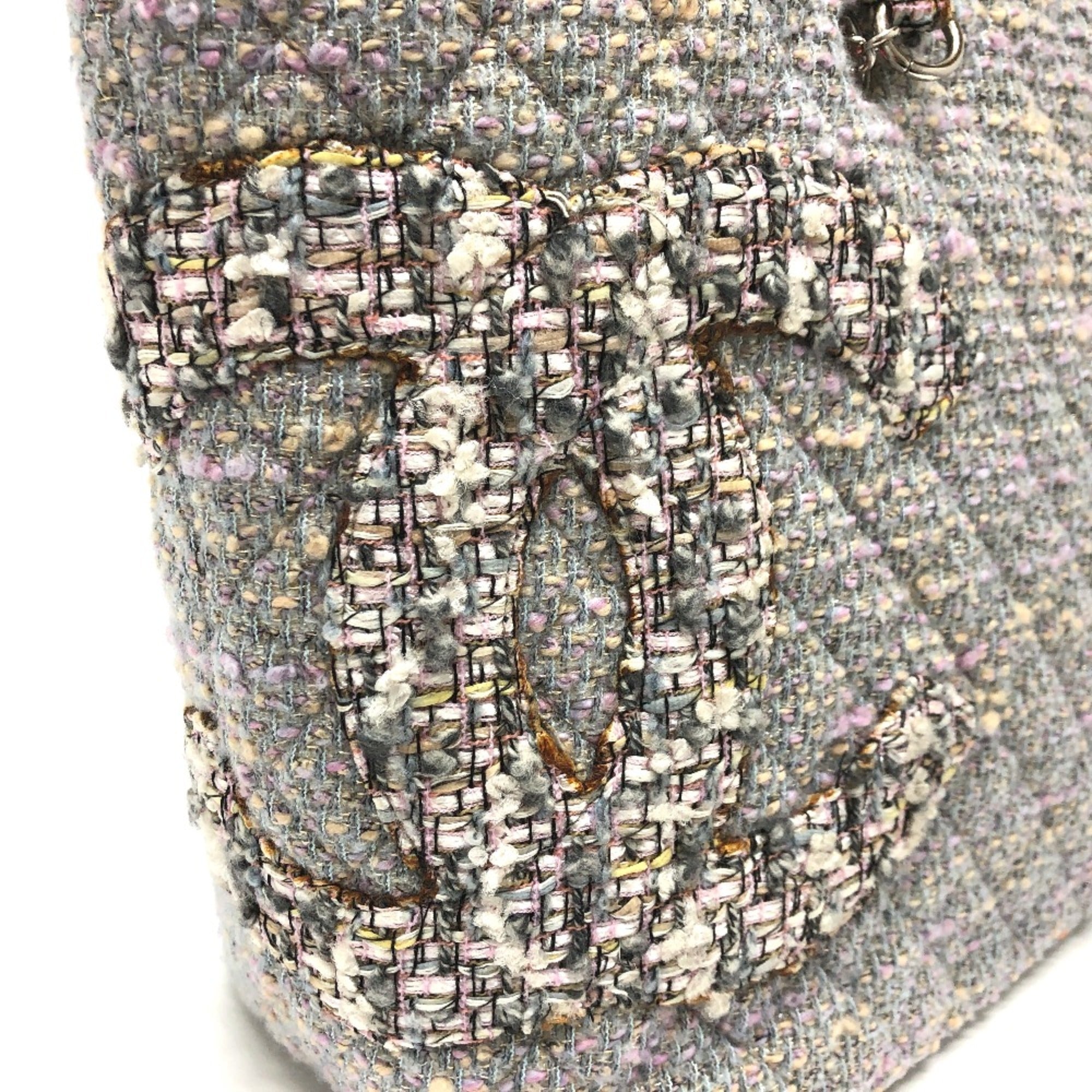 Chanel Purple Tweed Tote Bag