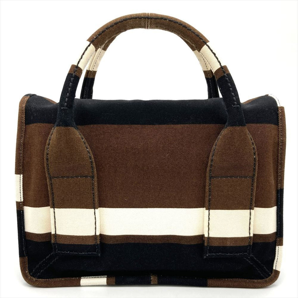 Prada Brown Multi-Color Canvas Handbag