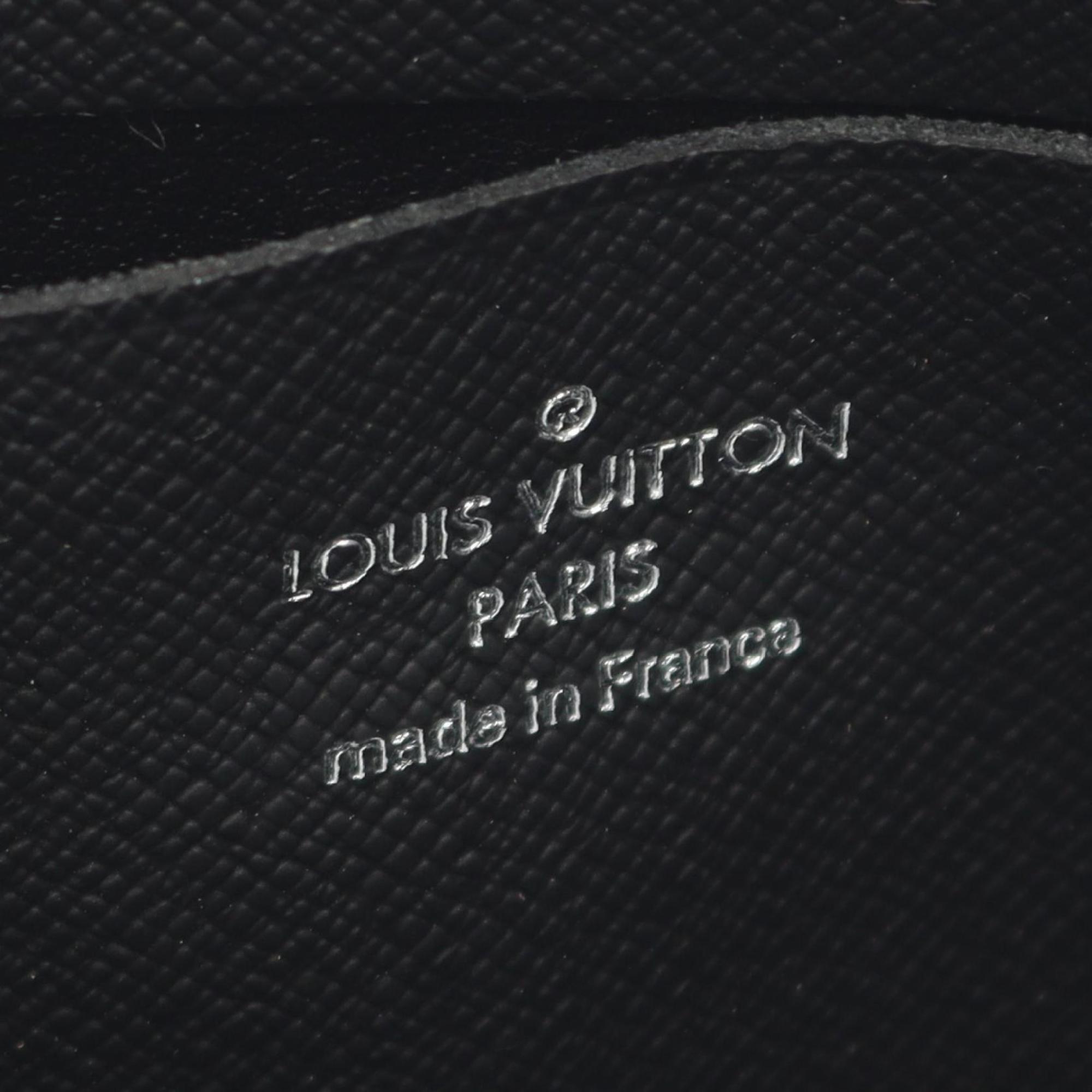 Louis Vuitton Black Brown Coated Canvas Leather Shoulder Bag