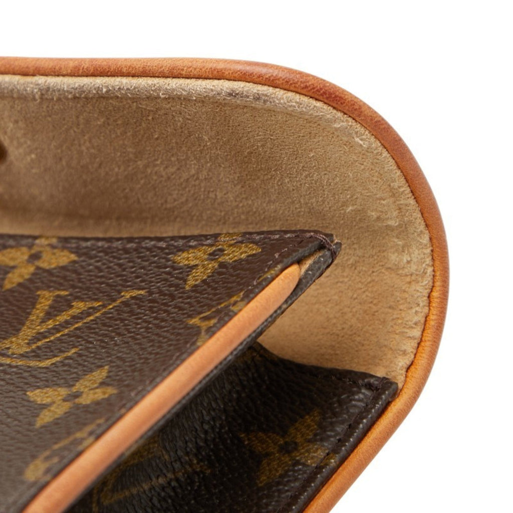 Louis Vuitton Brown Pvc Leather Pochette Sling Bag