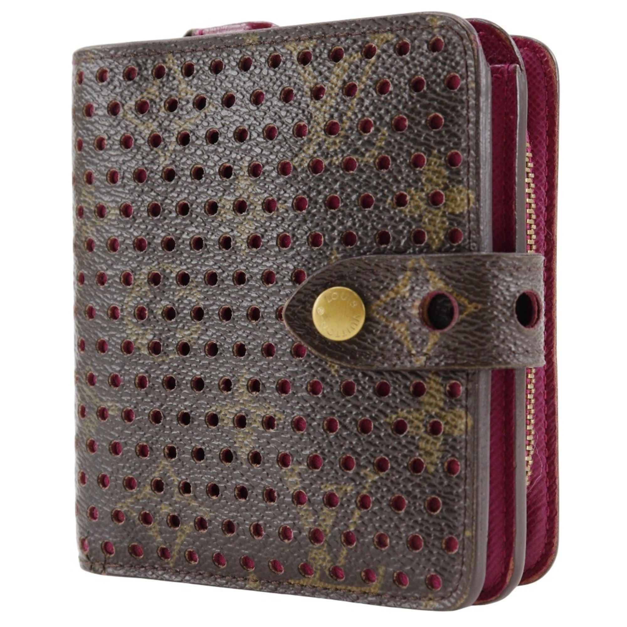 Louis Vuitton Brown Fuchsia Monogram Pink Monogram Wallet
