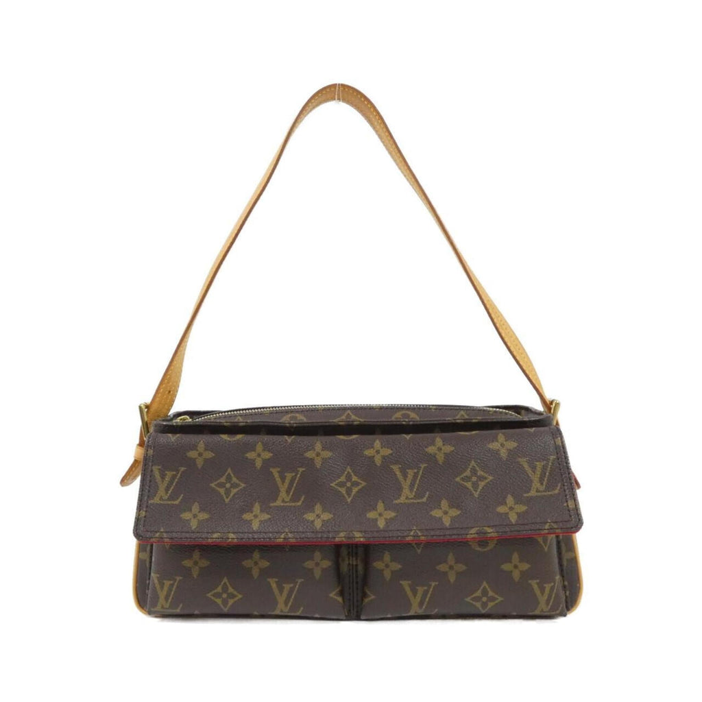 Louis Vuitton Brown Coated Canvas Shoulder Bag