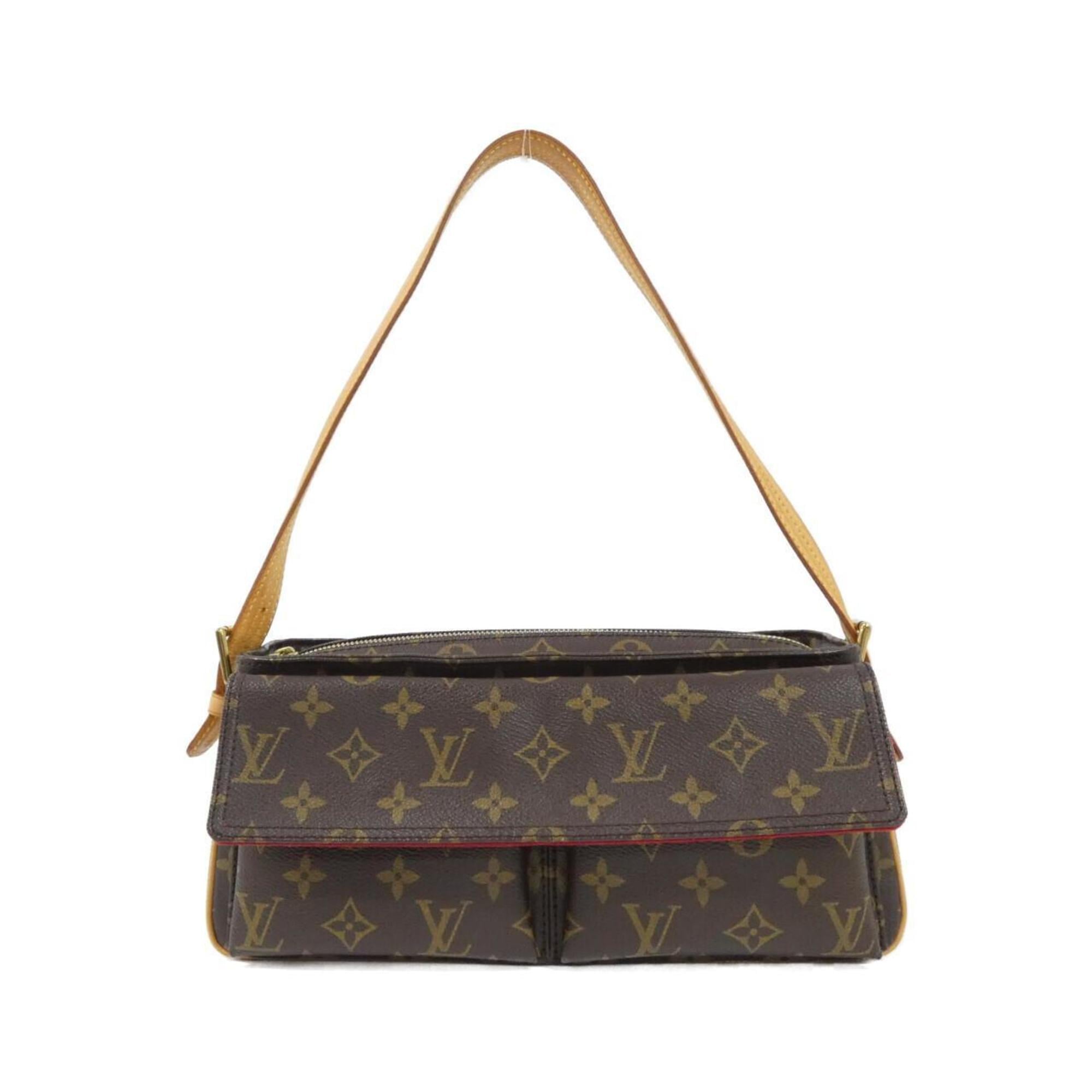 Louis Vuitton Brown Coated Canvas Shoulder Bag