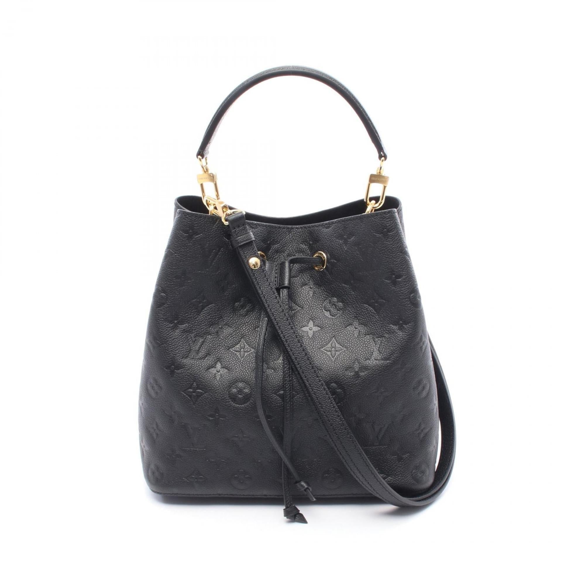 Louis Vuitton Black Monogram Empreinte Leather Handbag