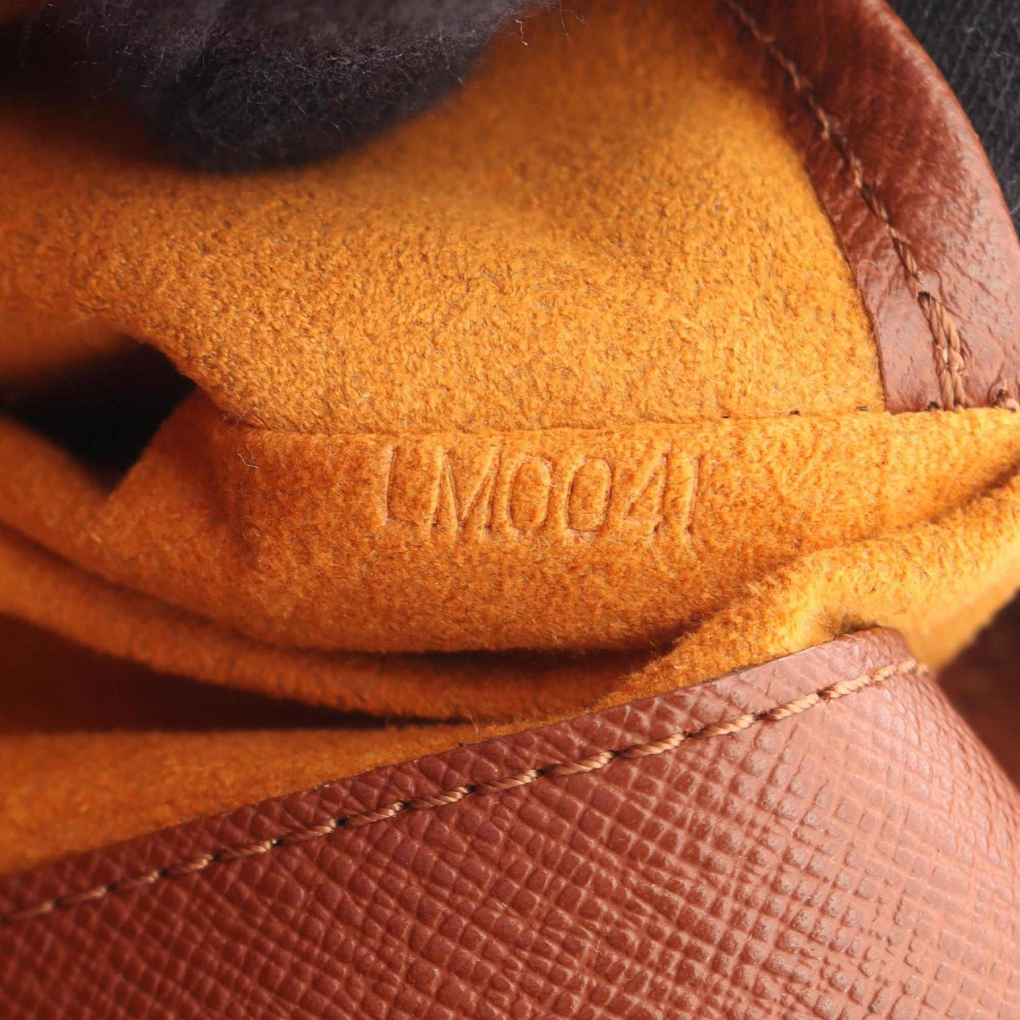 Louis Vuitton Brown Coated Canvas Leather Shoulder Bag