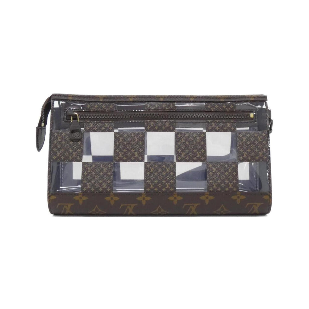 Louis Vuitton Marron Coated Canvas Pvc Pouch