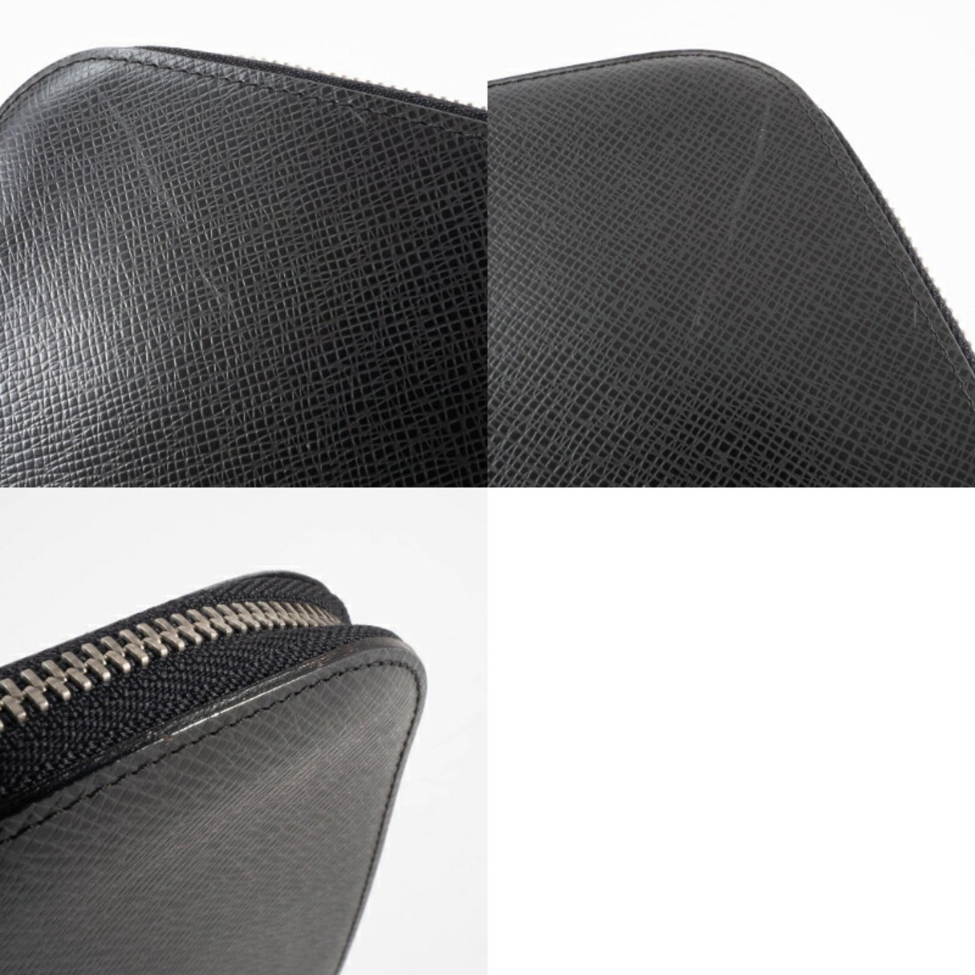 Louis Vuitton Black Taiga Leather Leather Long Bill Wallet