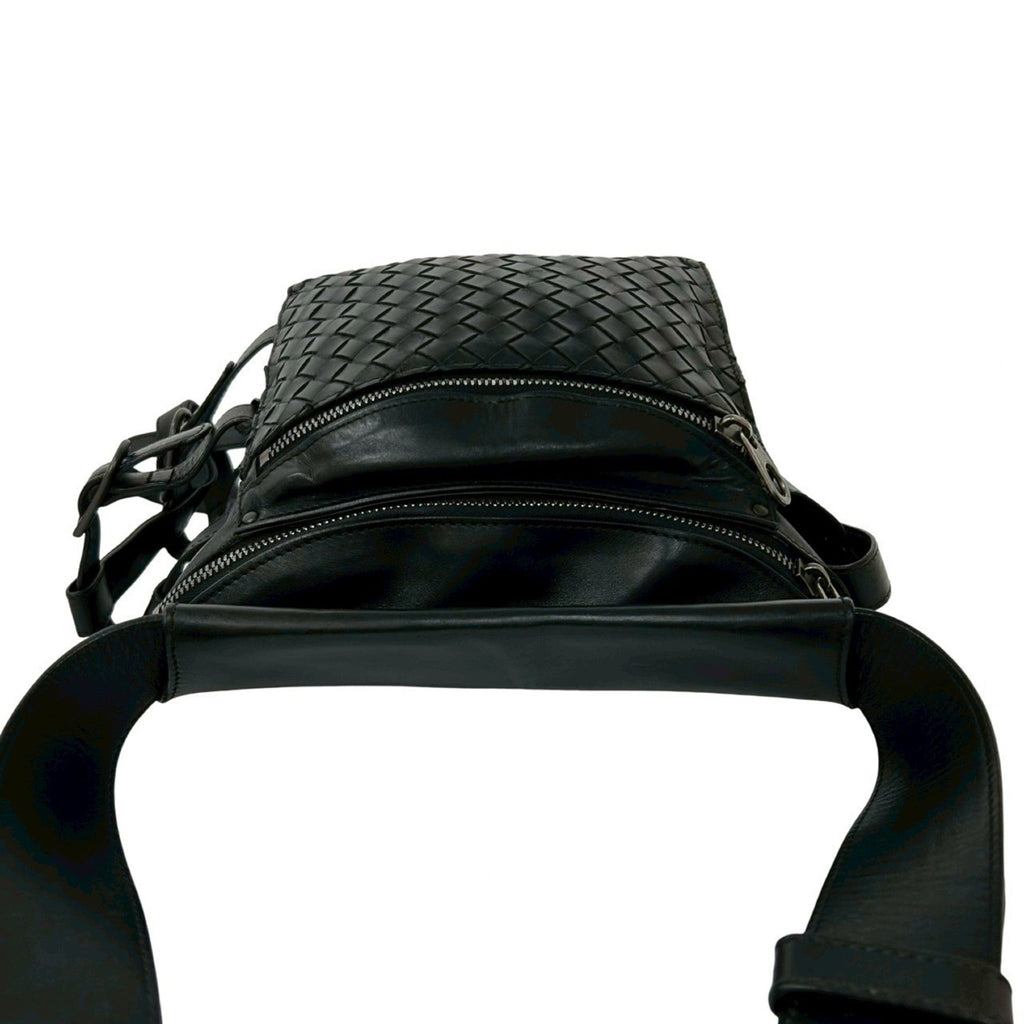 Bottega Veneta Black Leather Shoulder Bag Sling Bag