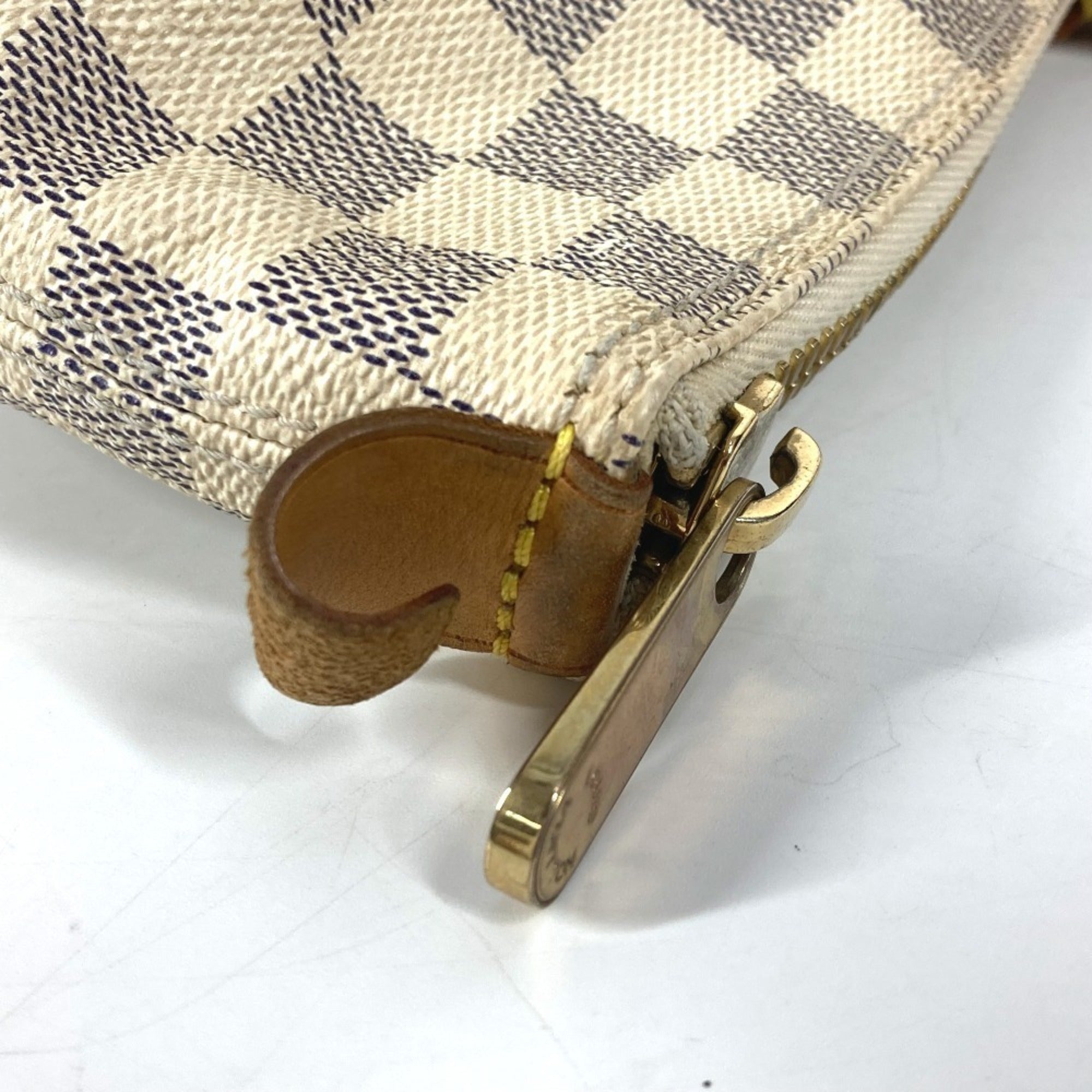 Louis Vuitton White Damier Azur Shoulder Bag Tote Bag