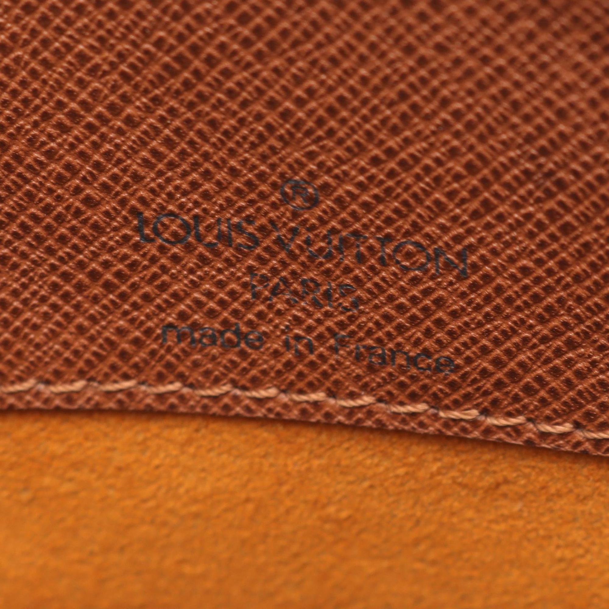 Louis Vuitton Brown Coated Canvas Leather Shoulder Bag