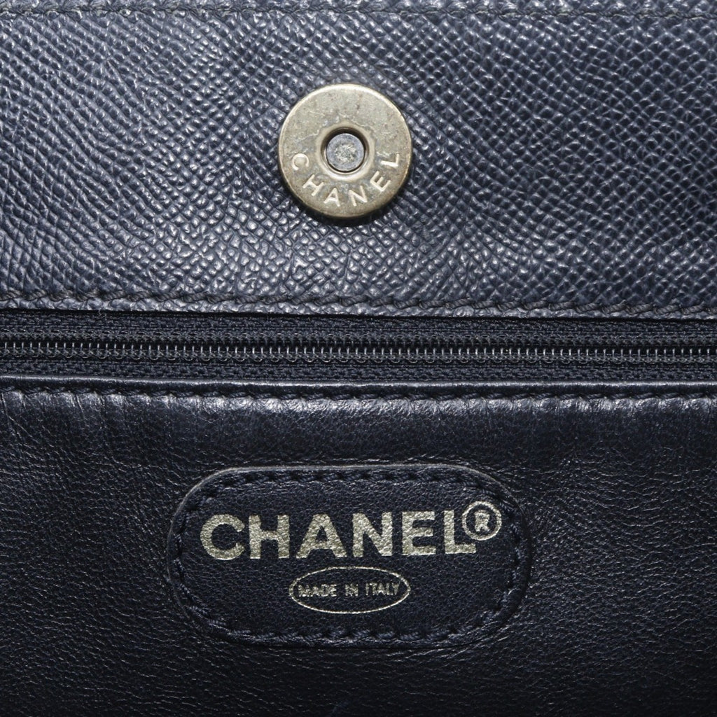 Chanel Black Grained Calfskin Tote Bag
