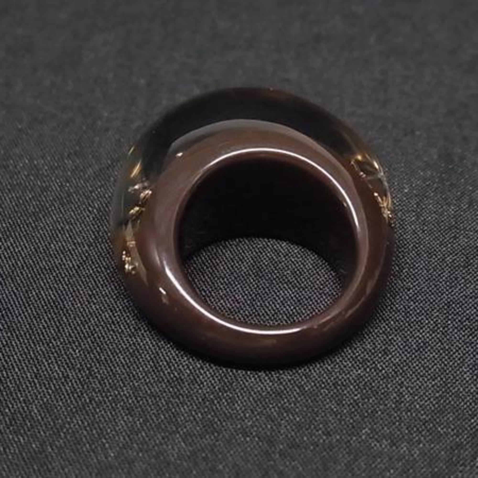 Louis Vuitton Brown Resin Band Ring