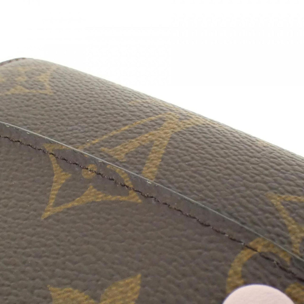 Louis Vuitton Brown Marron Rose Ballerine Coated Canvas Wallet
