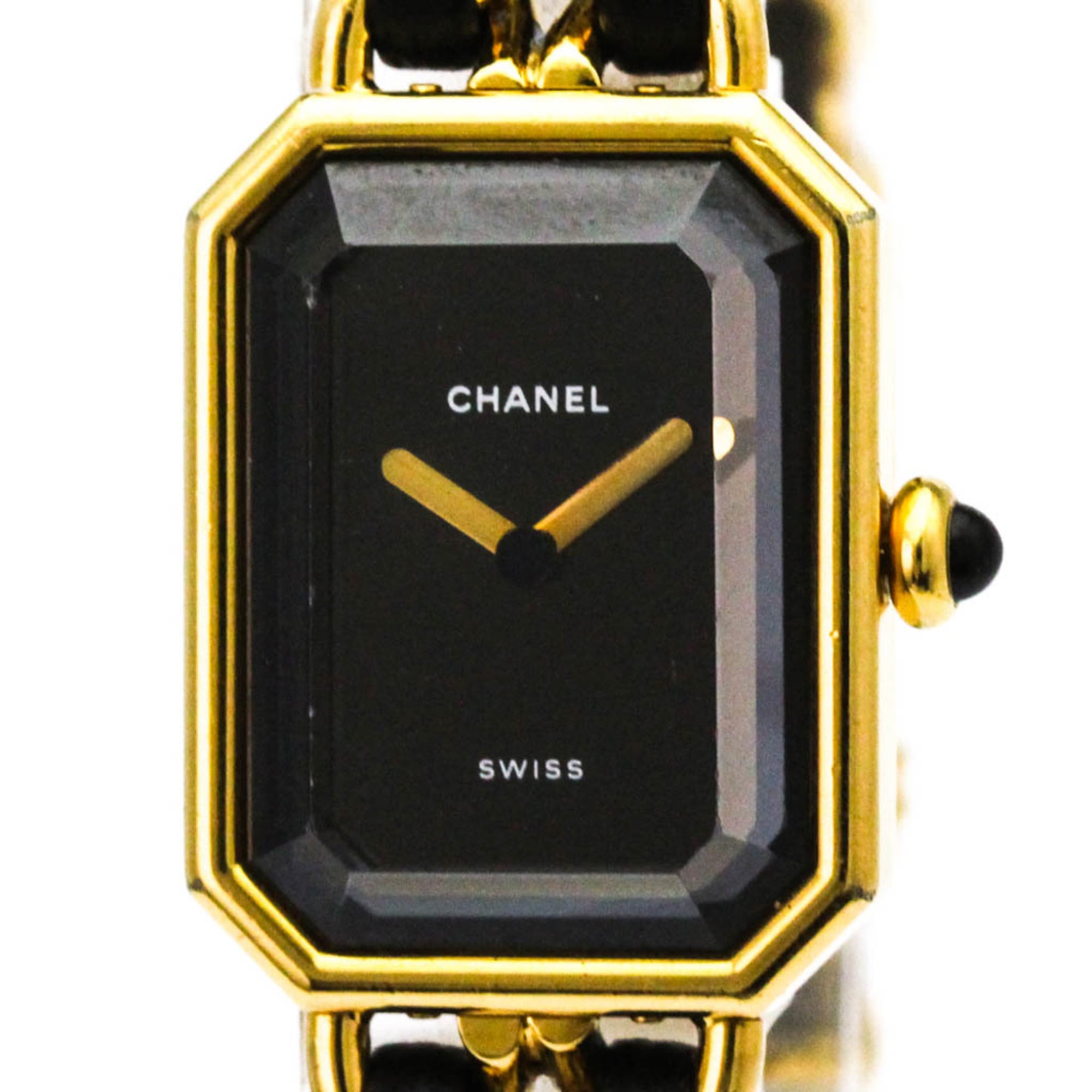 Chanel Premiere Rock Quartz Watch Plated Metal And Leather Watch