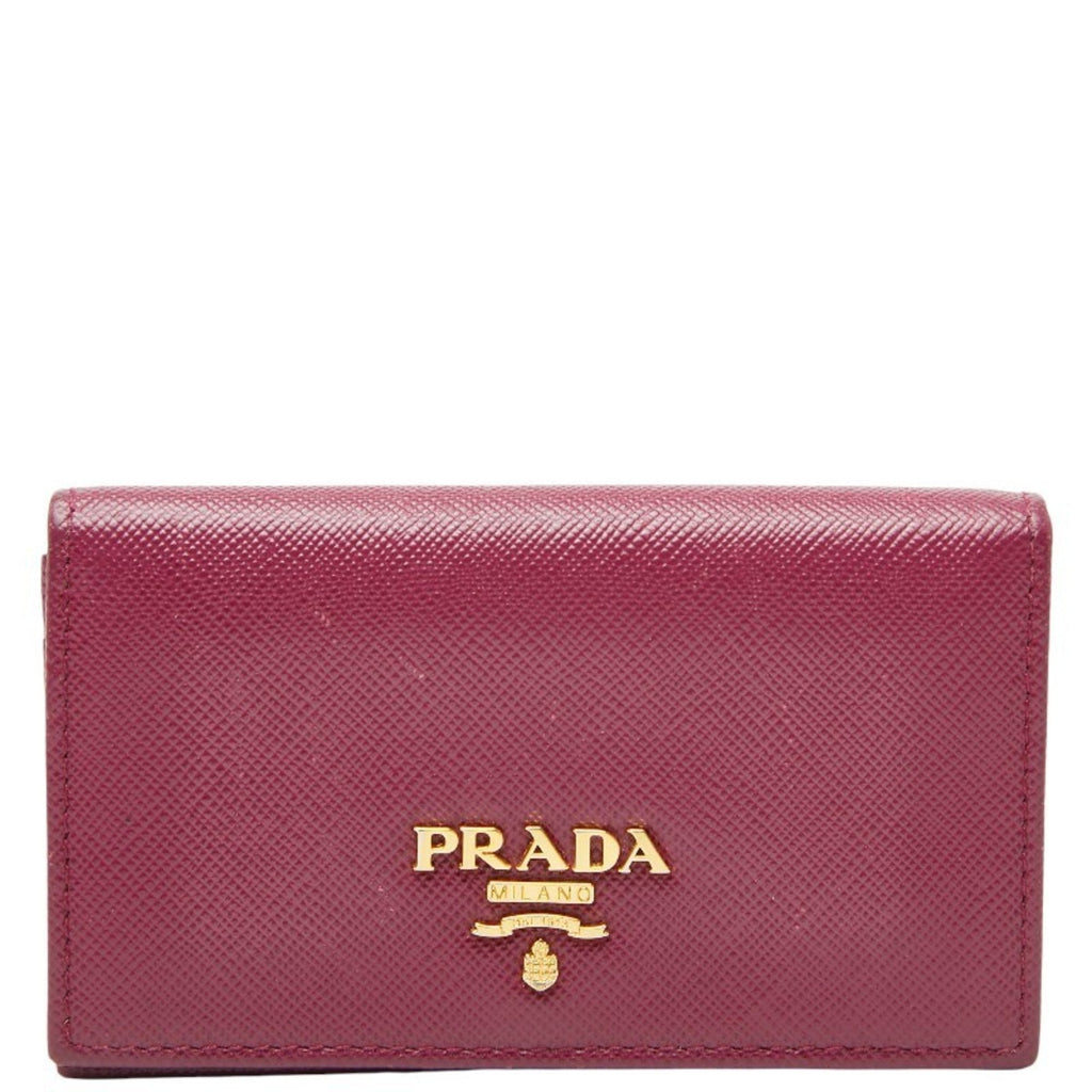 Prada Purple Leather Coin Purse/Coin Case