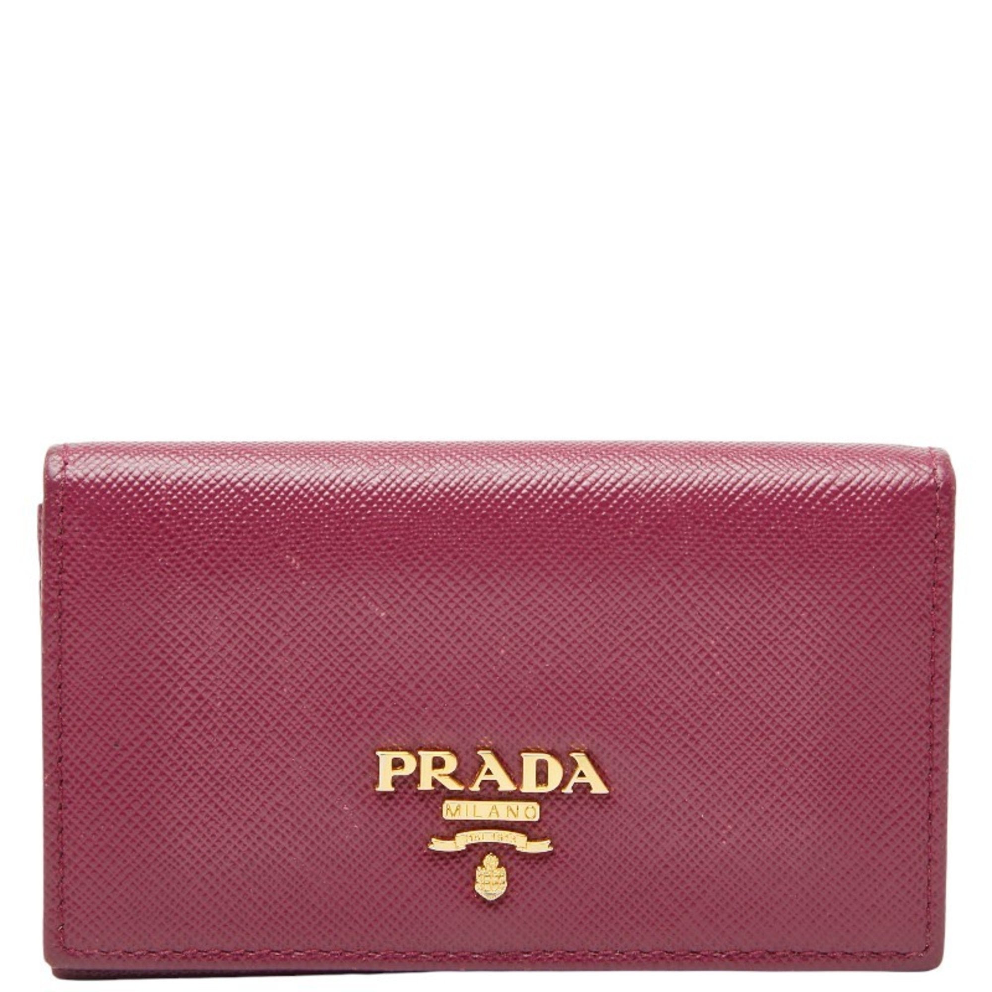 Prada Purple Leather Coin Purse/Coin Case