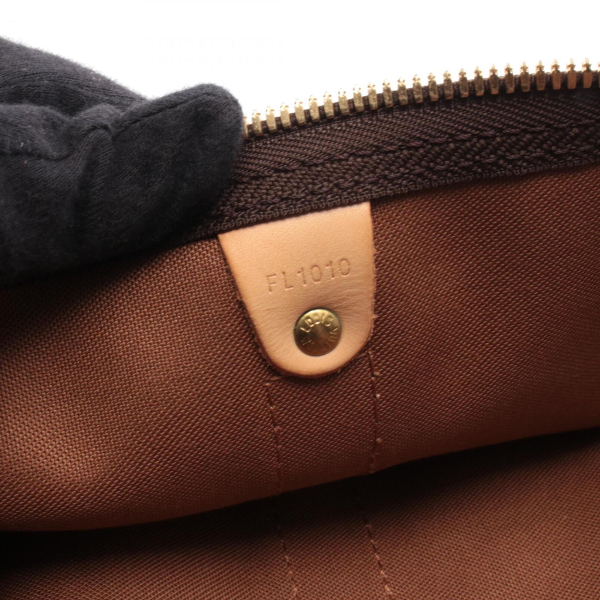Louis Vuitton Brown Monogram Coated Canvas Leather Boston Bag Handbag