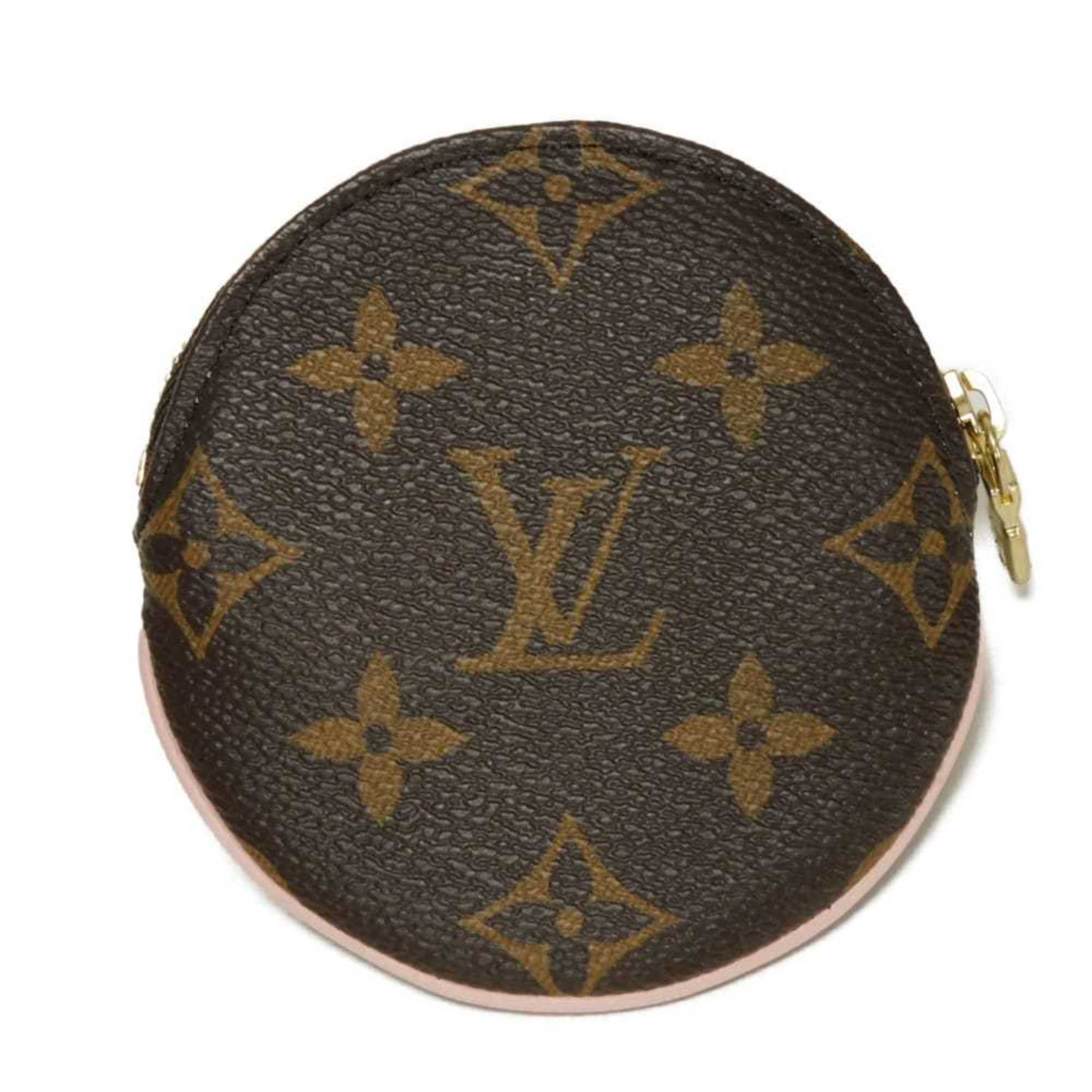 Louis Vuitton Monogram Brown Pink Monogram Coin Purse/Coin Case