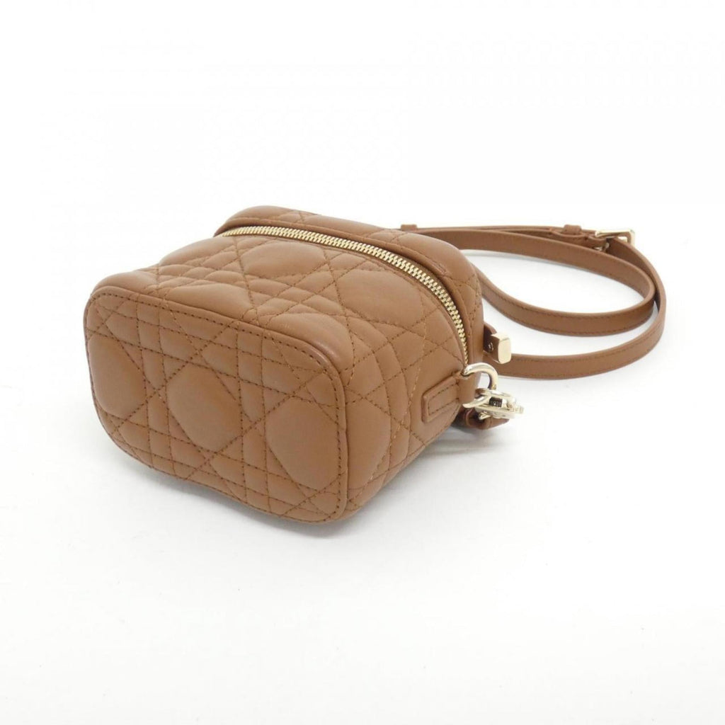 Christian Dior Leather Handbag Vanity Bag (Pre-Owned)