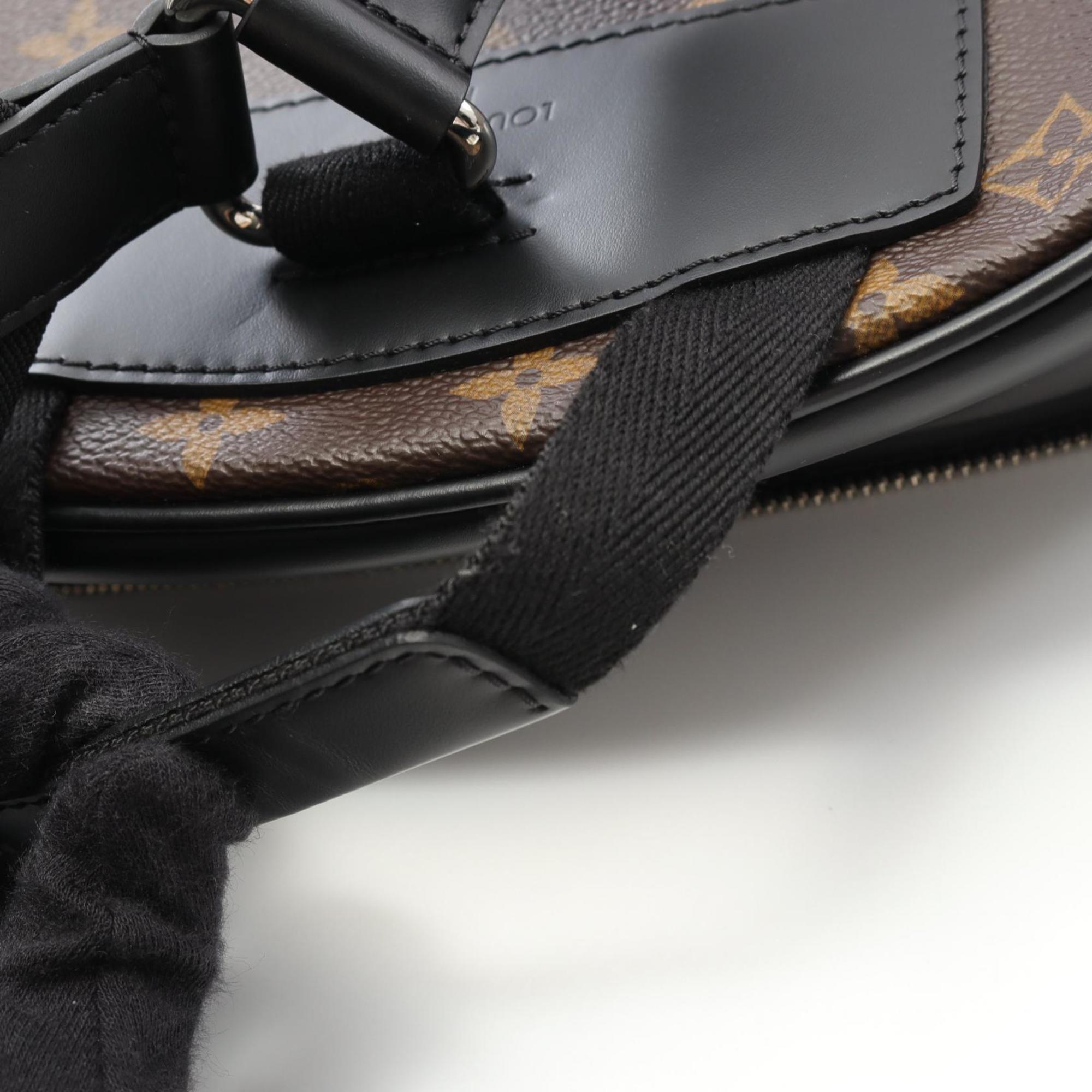 Louis Vuitton Black Brown Monogram Macassar Coated Canvas Monogram Pvc Leather Backpack
