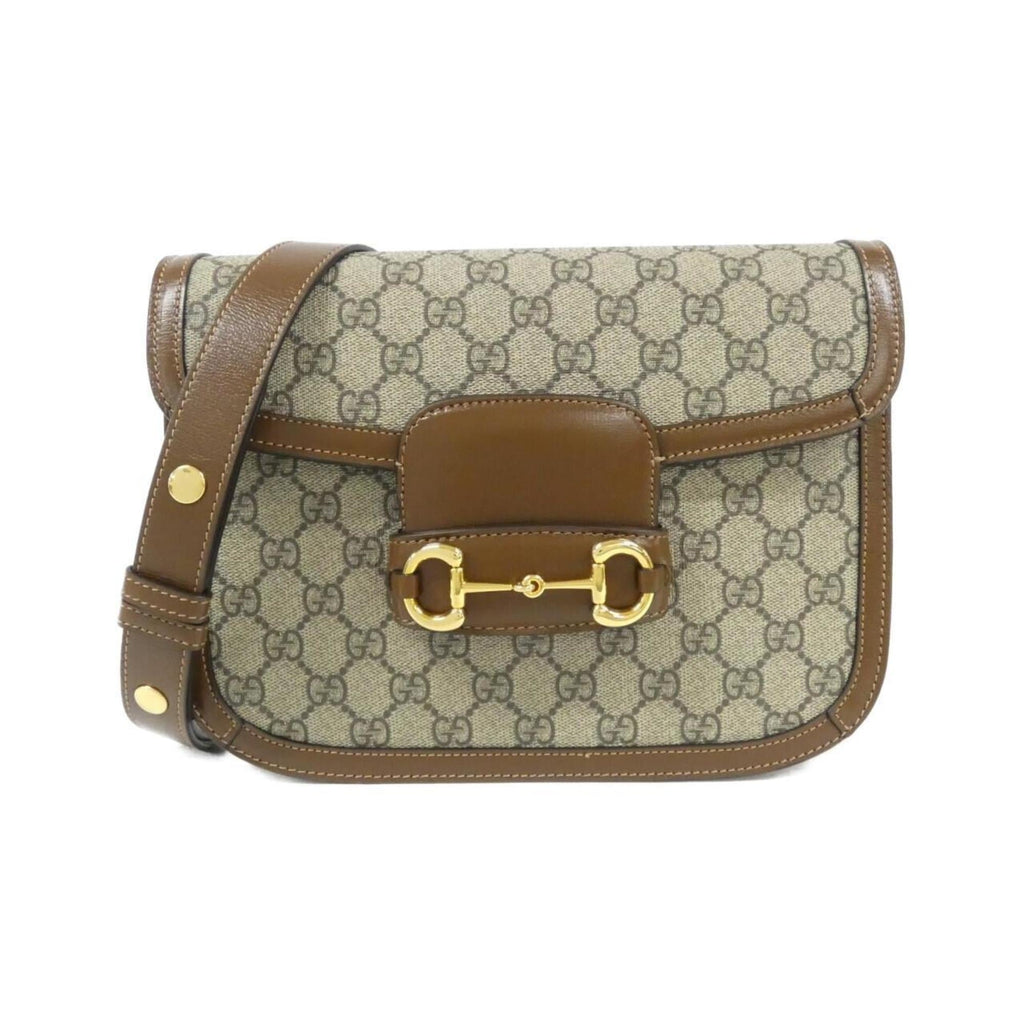 Gucci Beige Brown Gg Supreme Shoulder Bag (Pre-Owned)