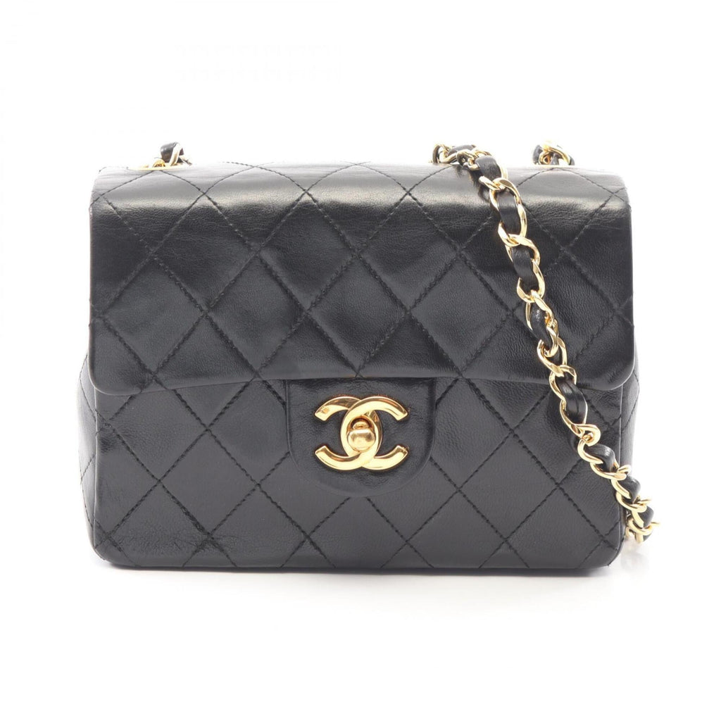 Chanel Black Leather Handbag Shoulder Bag