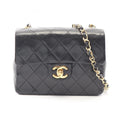 Chanel Black Leather Handbag Shoulder Bag