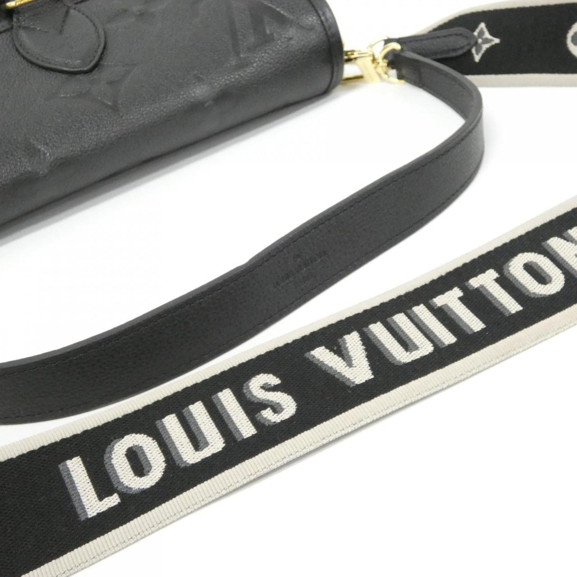 Louis Vuitton Bicolor Black Leather Shoulder Bag