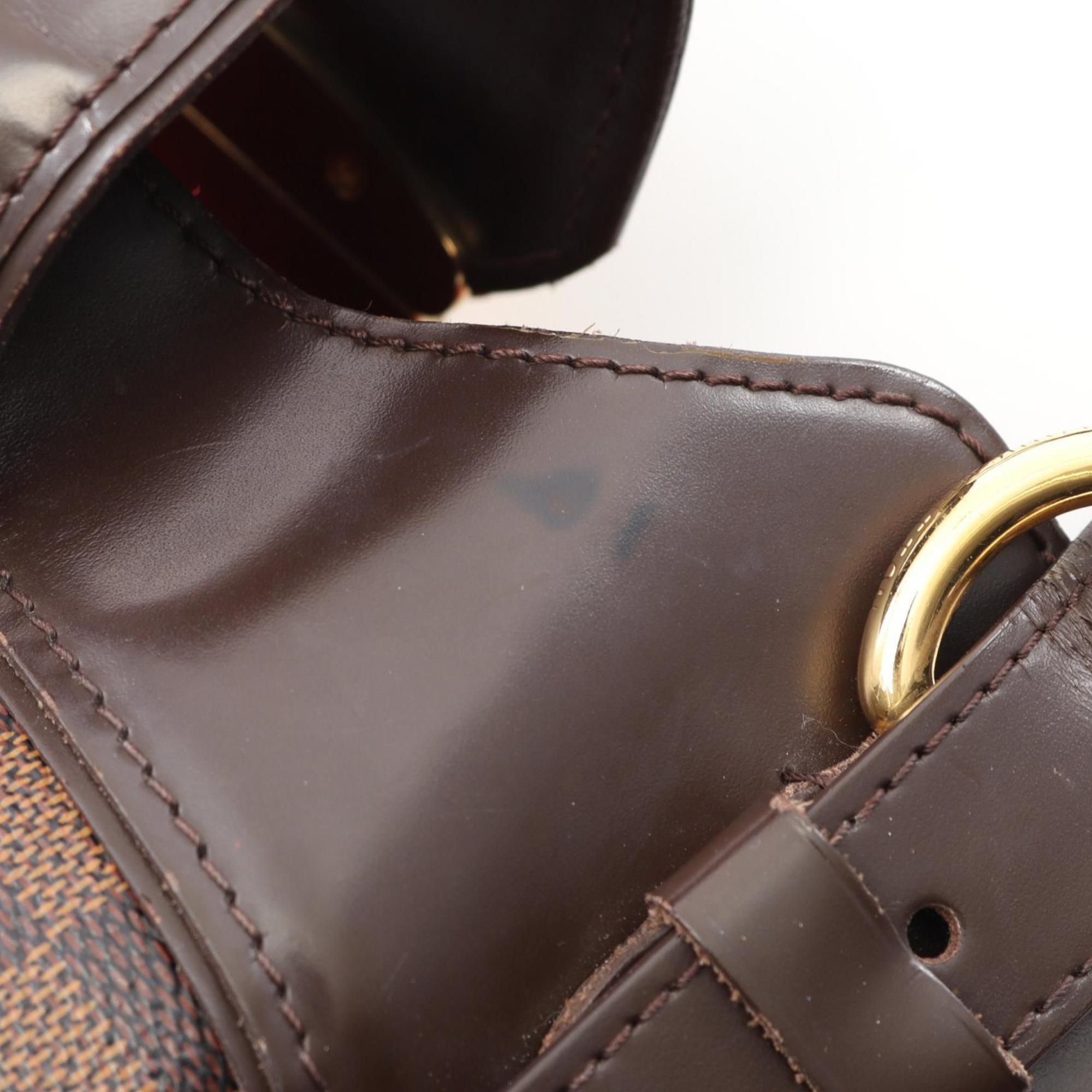 Louis Vuitton Brown Coated Canvas Leather Handbag