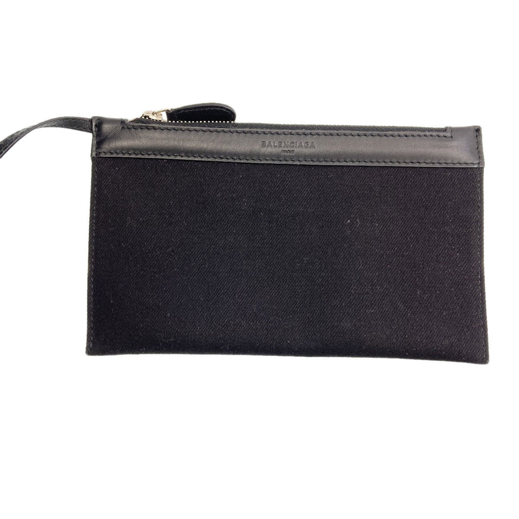 Balenciaga Black Canvas Handbag Pouch