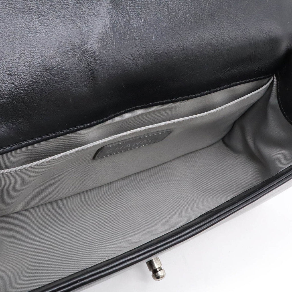 Chanel Wild Stitch Black Leather Shoulder Bag