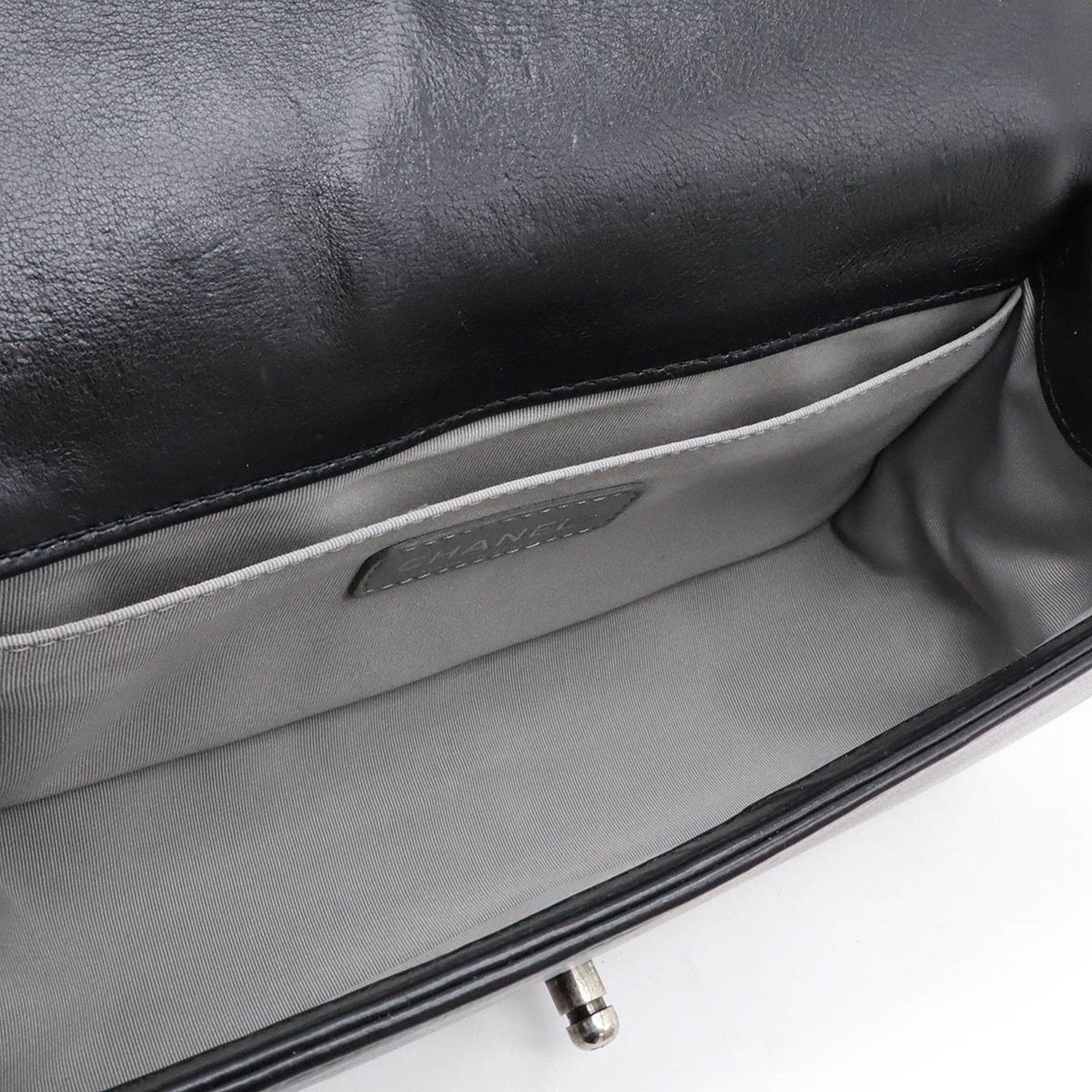 Chanel Wild Stitch Black Leather Shoulder Bag