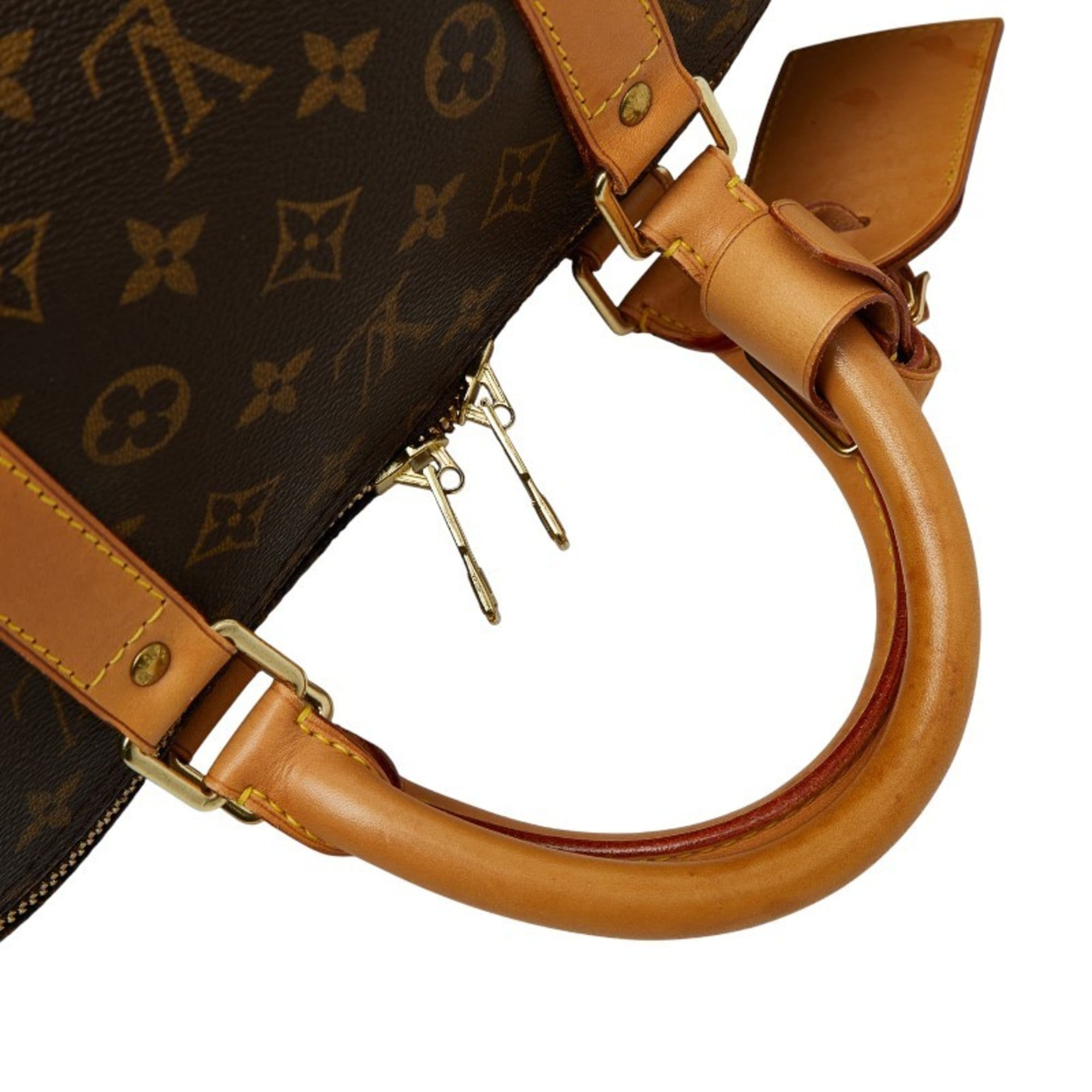 Louis Vuitton Brown Pvc Leather Boston Bag