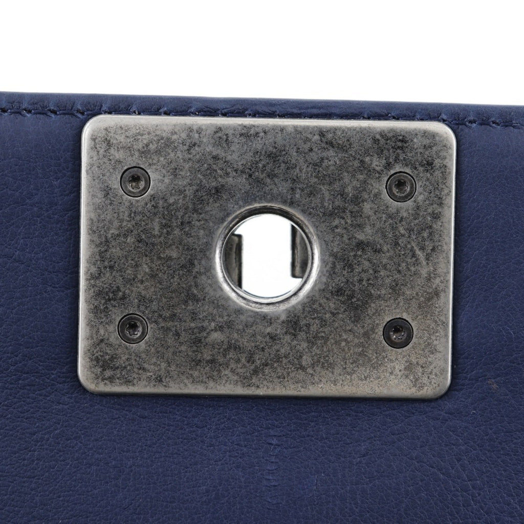 Chanel Navy Leather Shoulder Bag